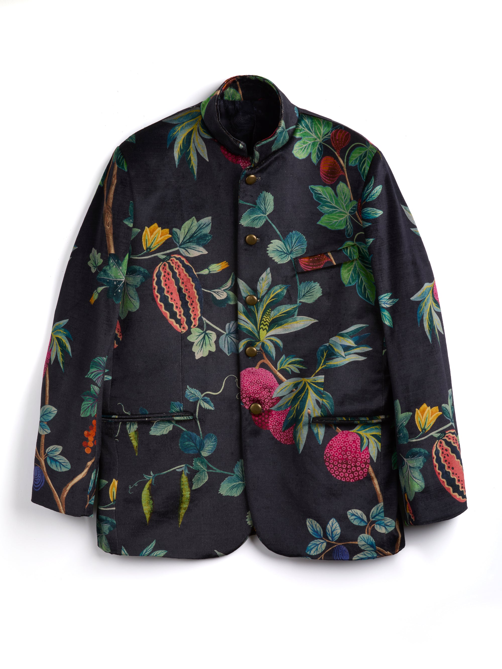 Navy Regency Velvet Nehru Jacket