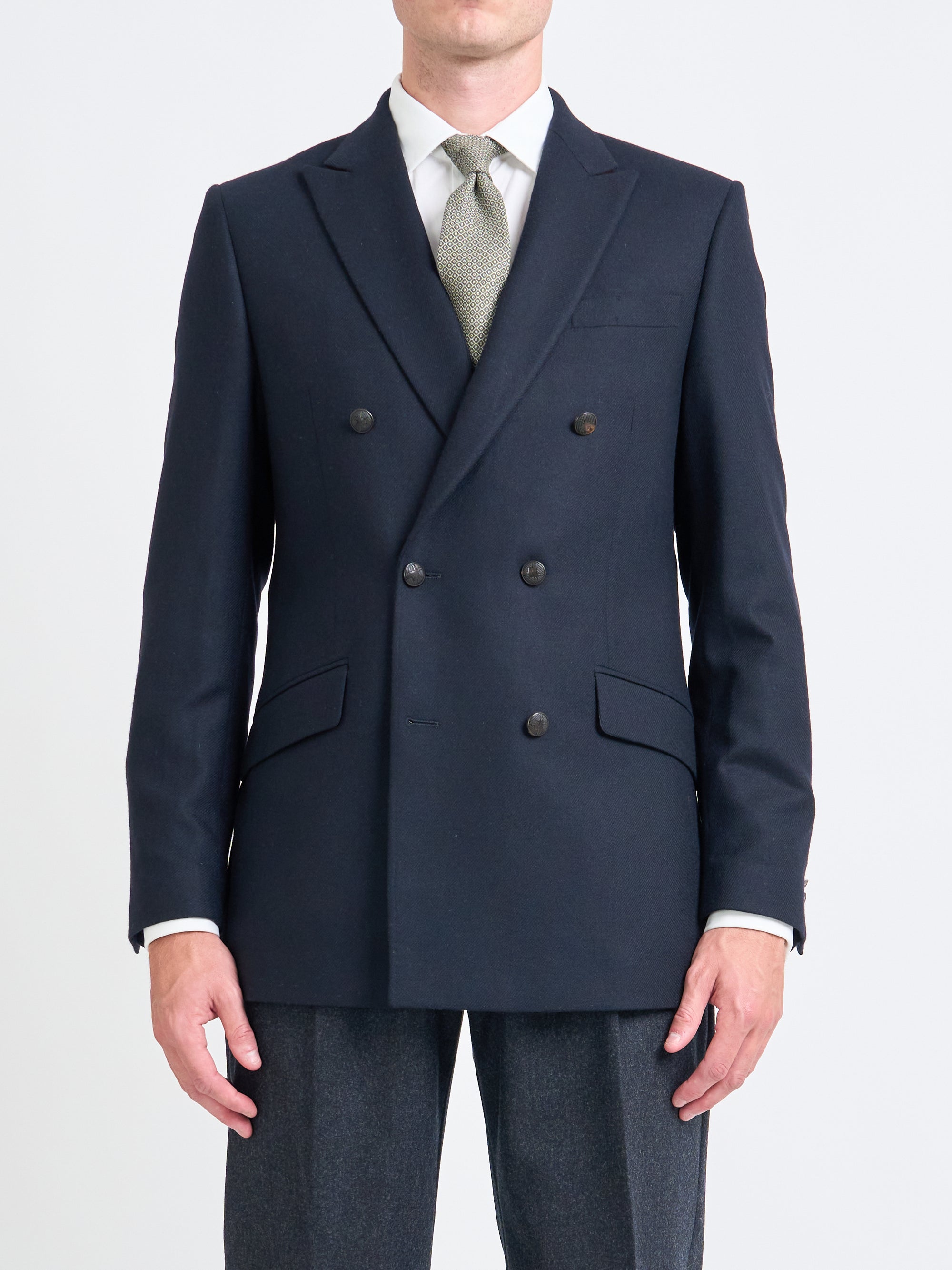 Midnight Seaton Cashmere Double Breasted Jacket