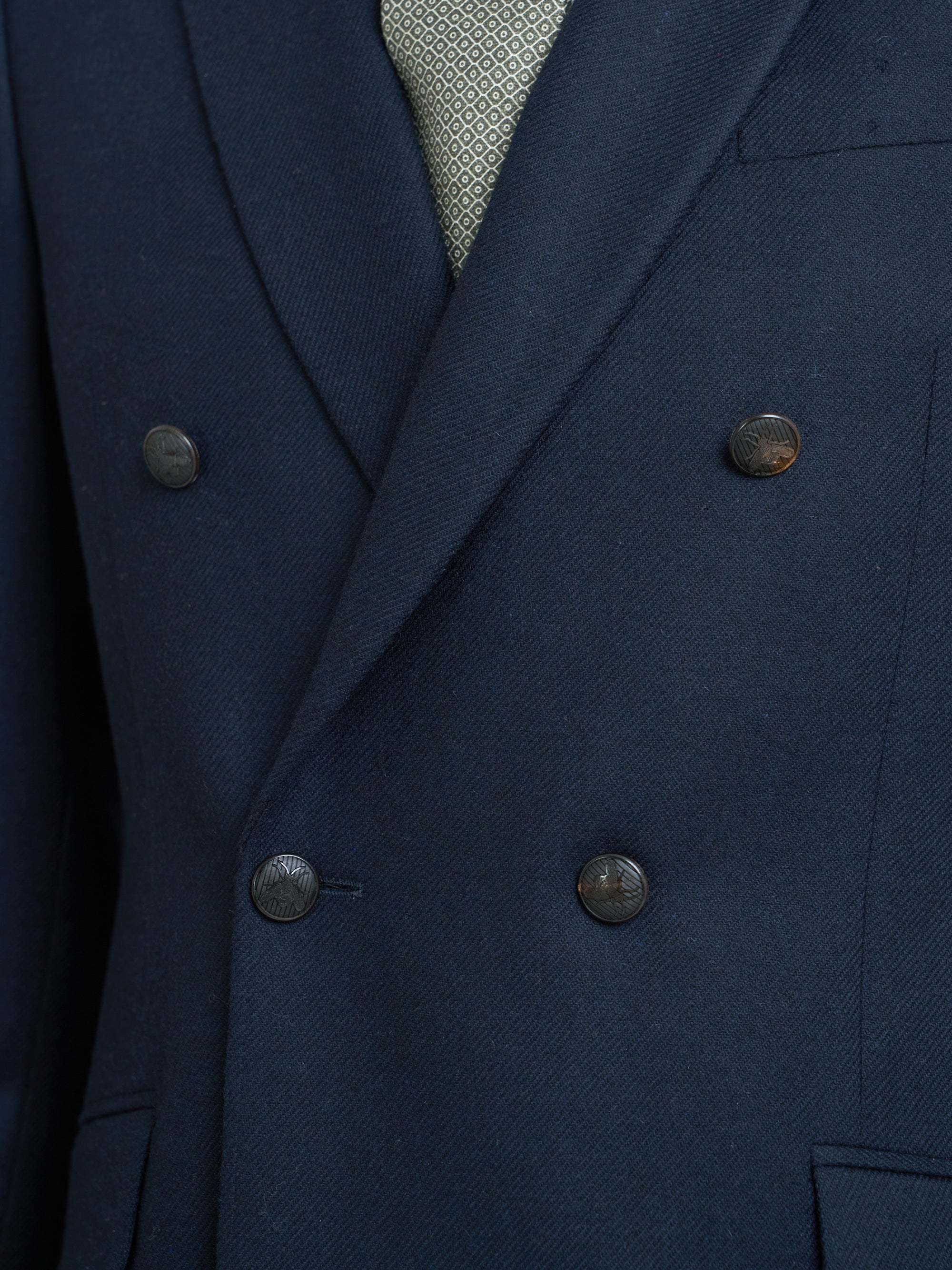 Midnight Seaton Cashmere Double Breasted Jacket