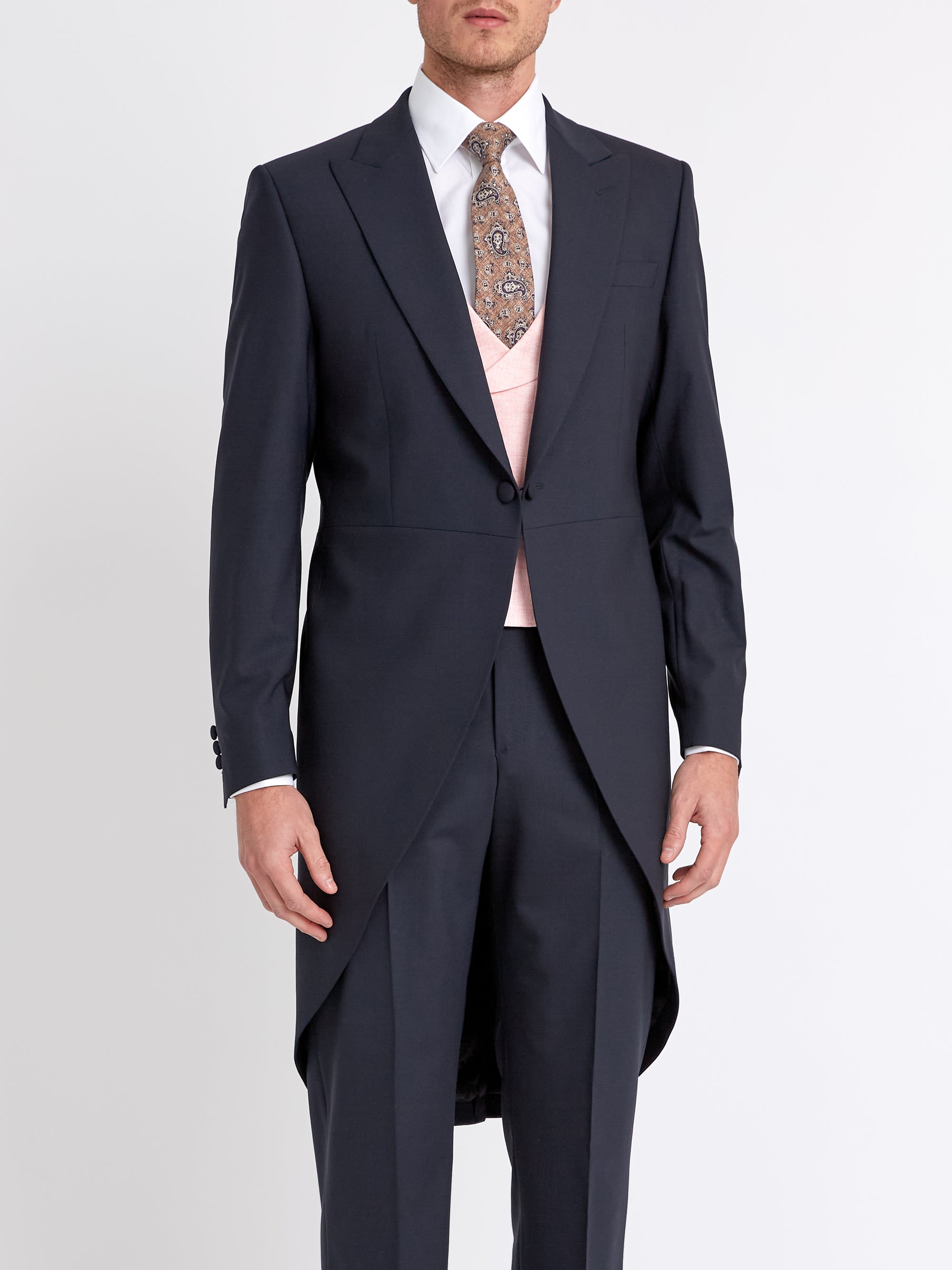 Navy Ascot Wool Morning Coat