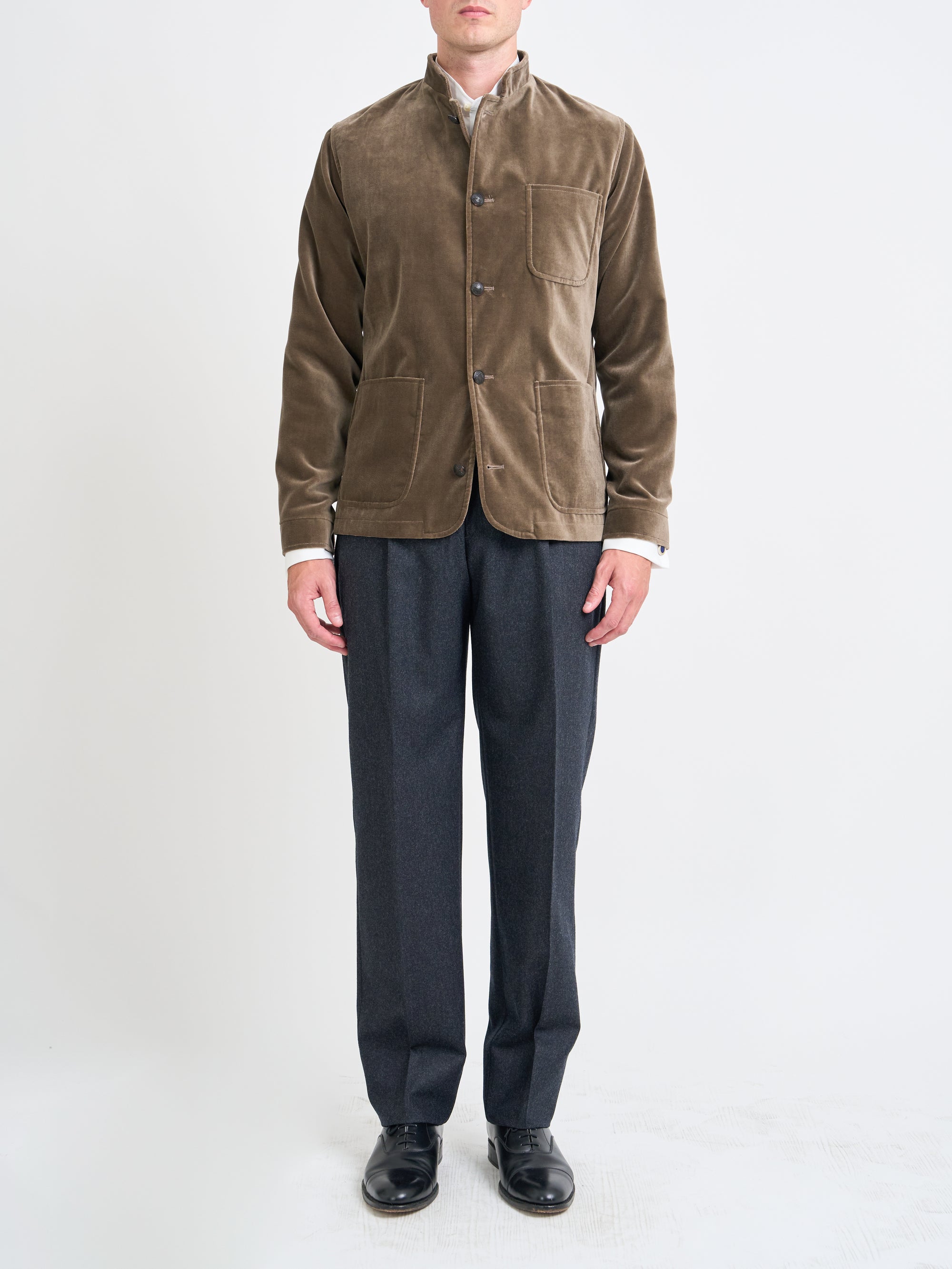 Fawn Velvet Cotton Artist Jacket