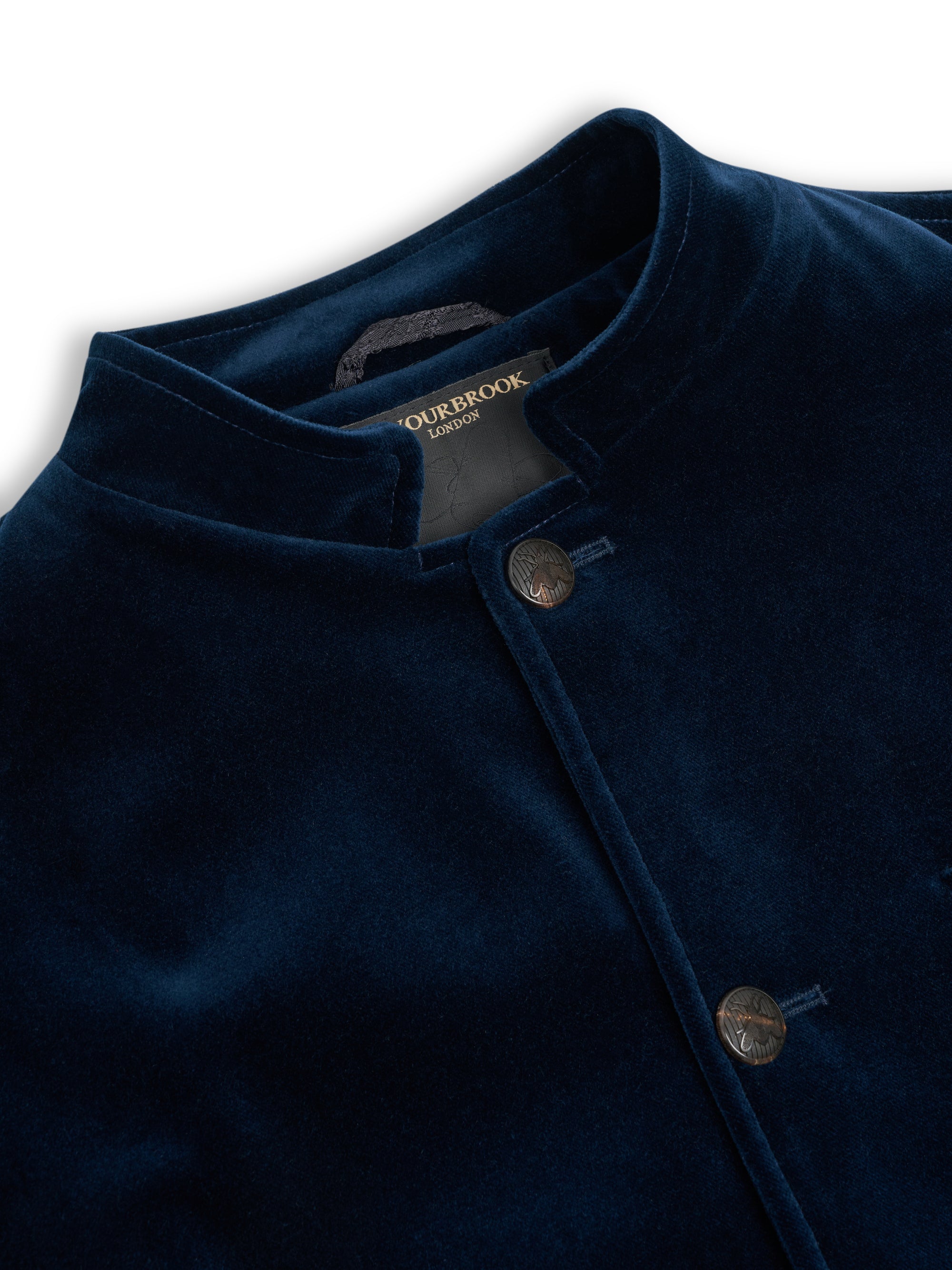 Sapphire Blue Velvet Cotton Artist Jacket