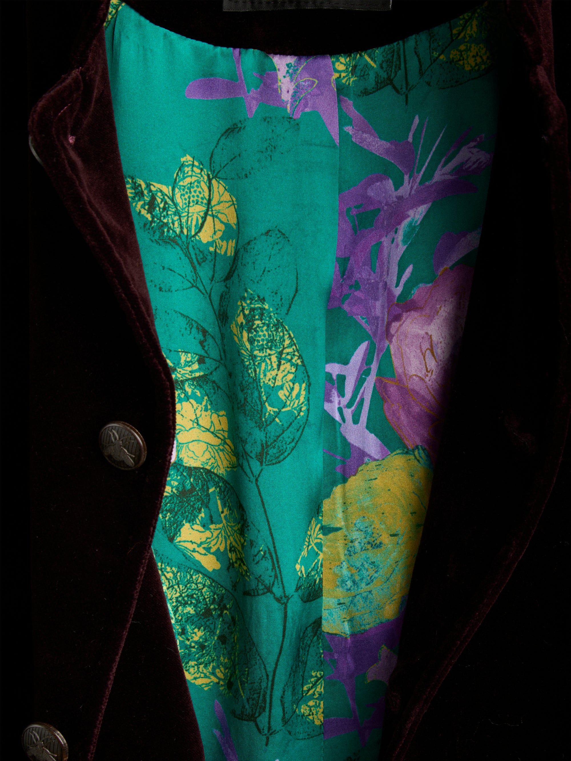 Claret Velvet Cotton Artist Jacket