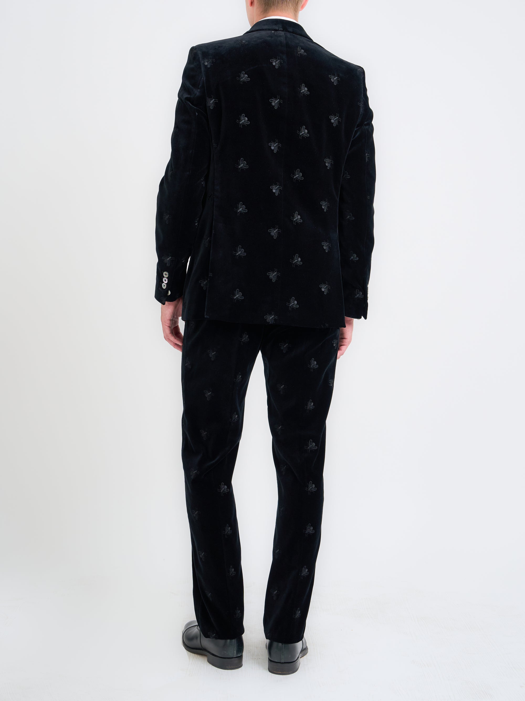 Black Bees Velvet Newport Jacket