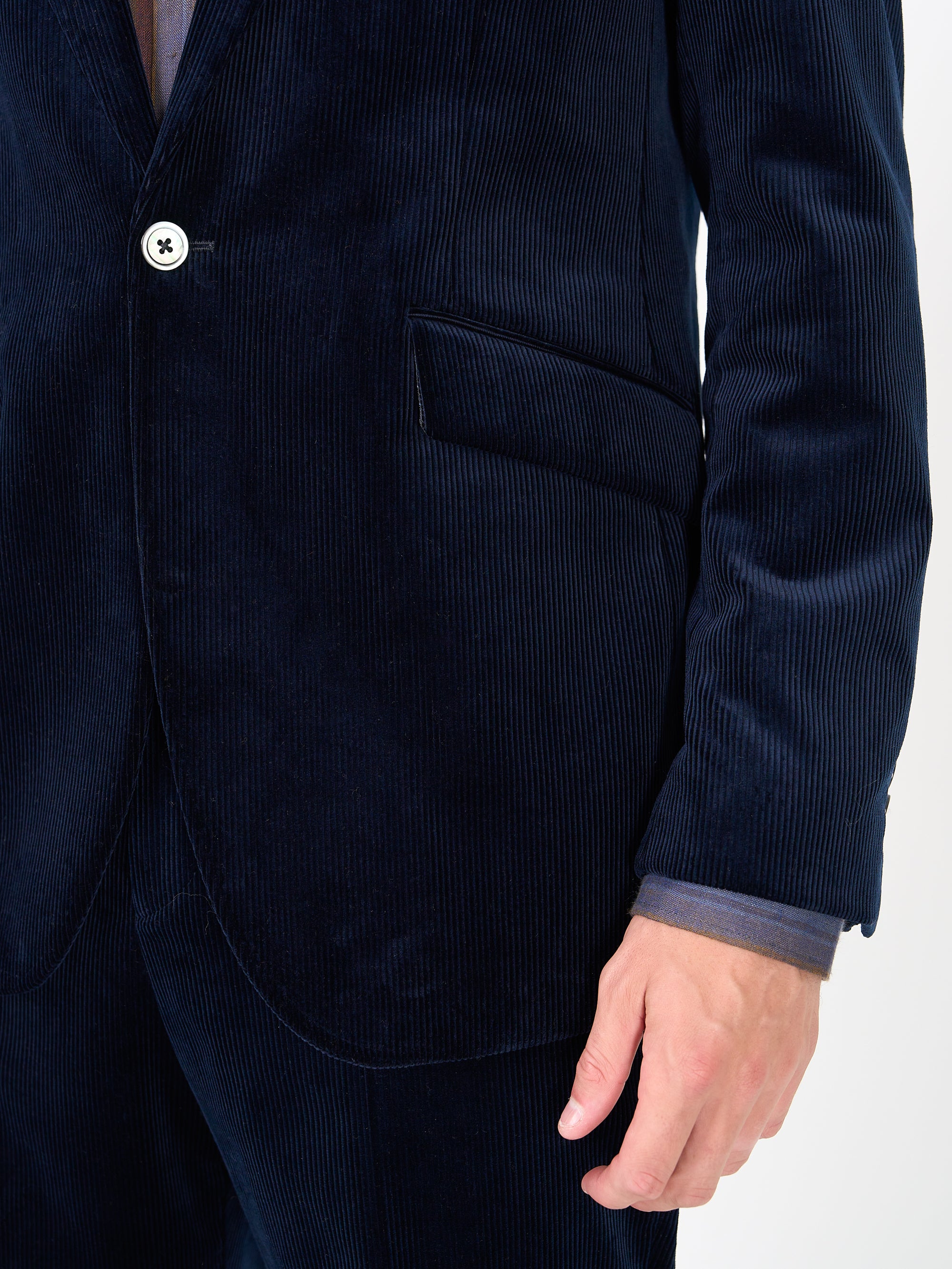 Navy Hatfield Cord Newport Jacket