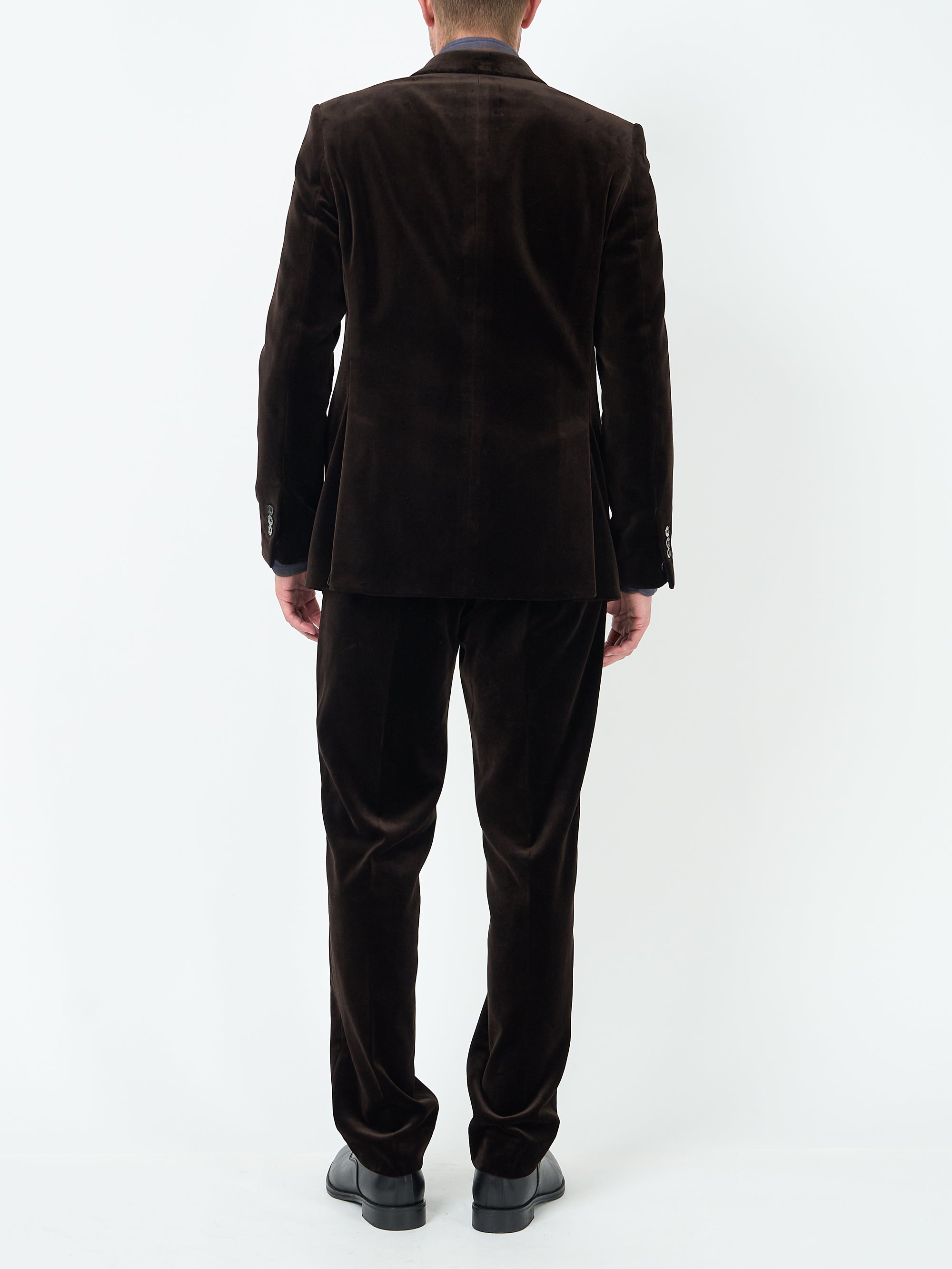 Chocolate Brown Velvet Cotton Newport Jacket