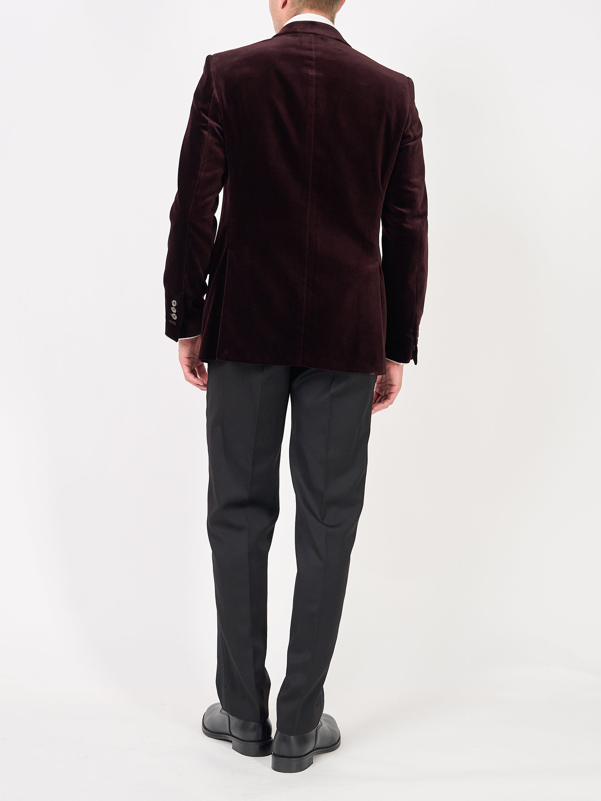 Claret Velvet Cotton Newport Jacket