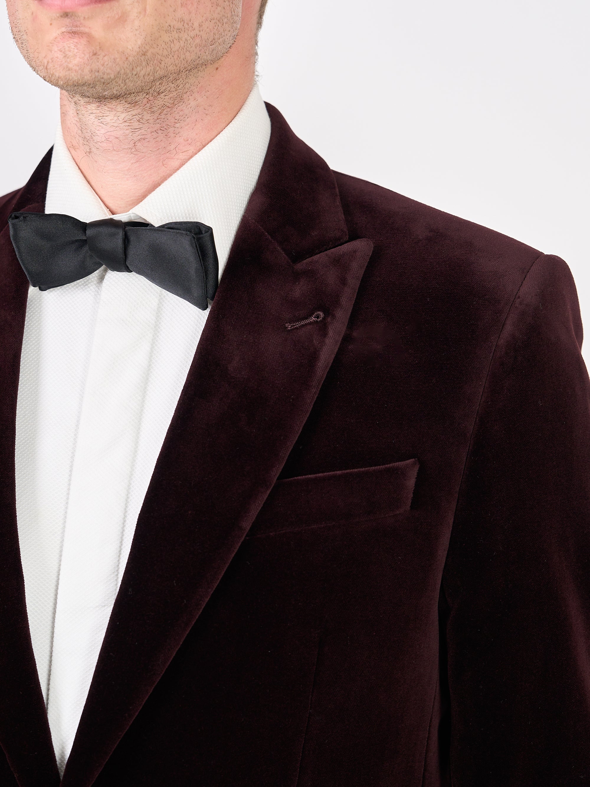 Claret Velvet Cotton Newport Jacket