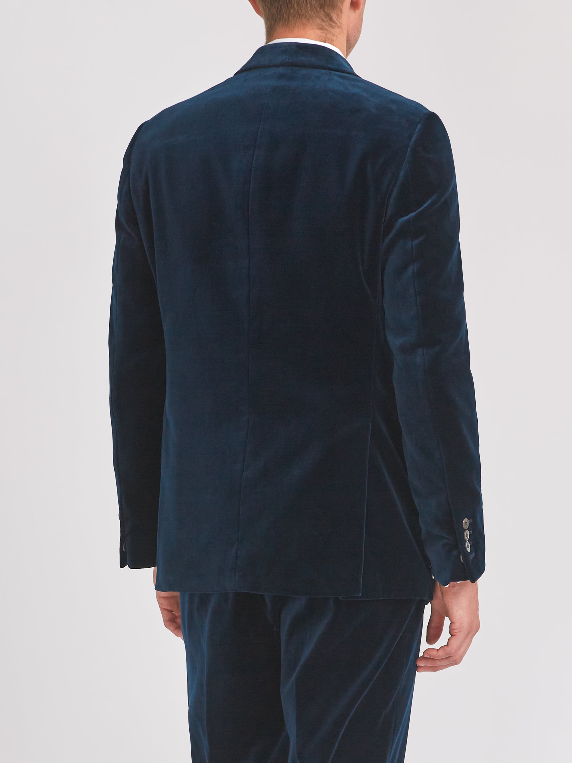 Navy Velvet Cotton Newport Jacket