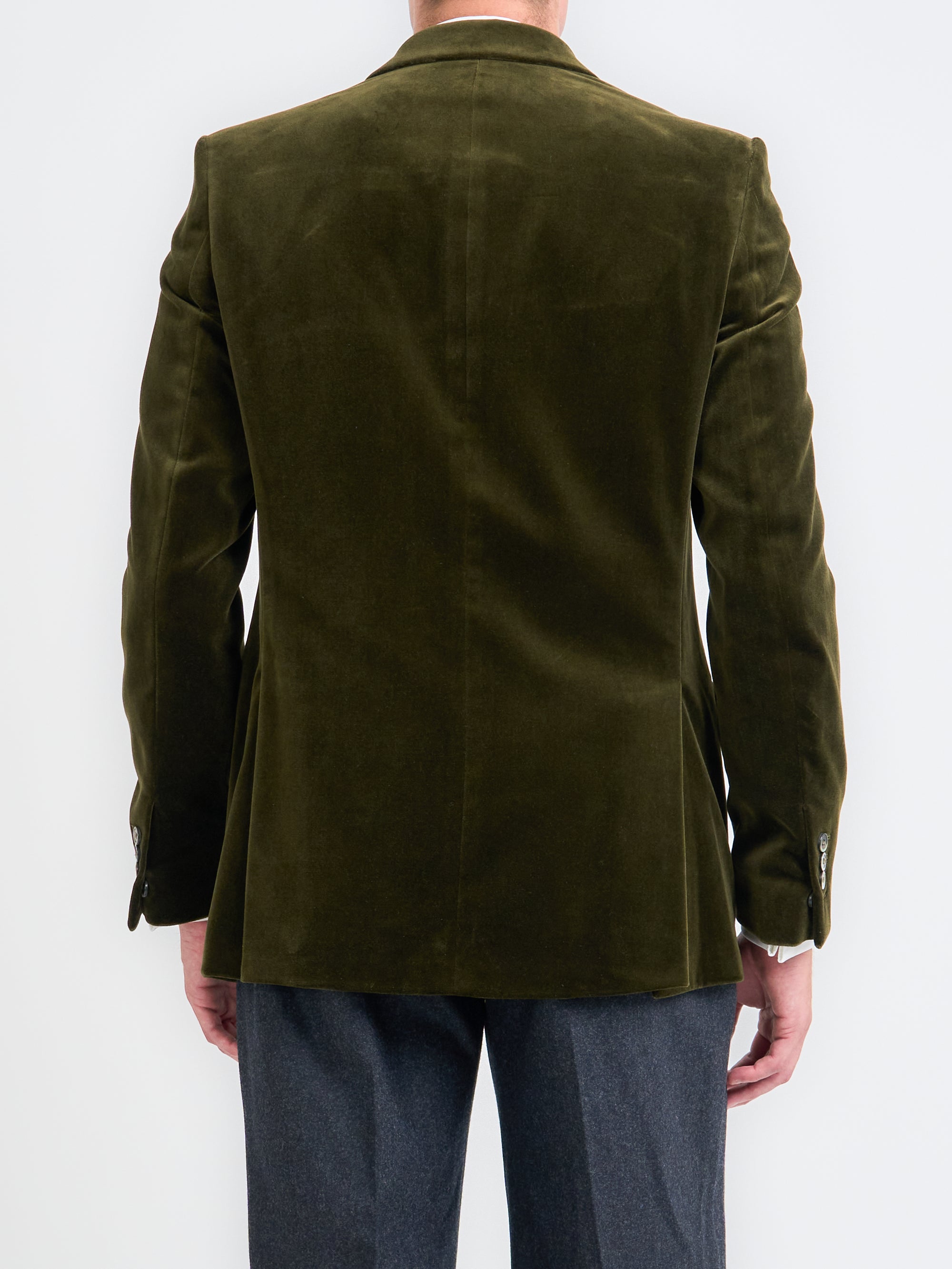 Olive Velvet Cotton Newport Jacket