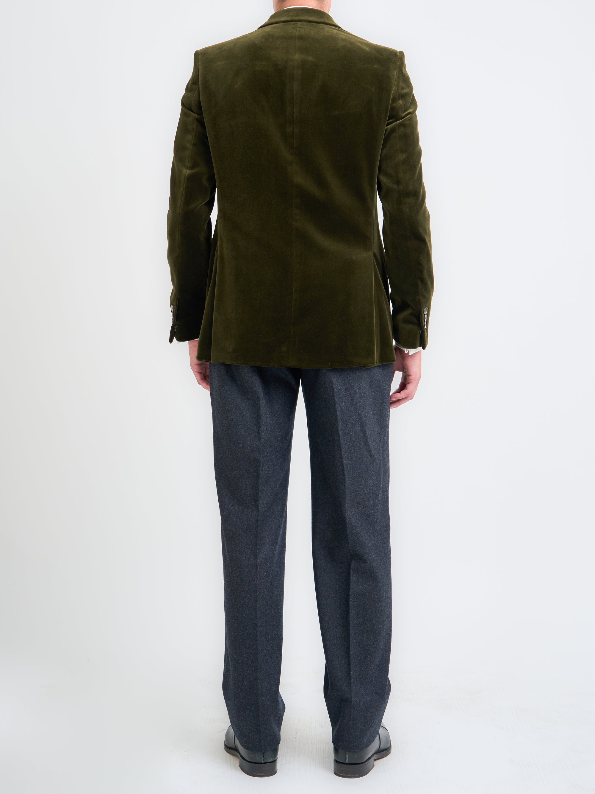 Olive Velvet Cotton Newport Jacket