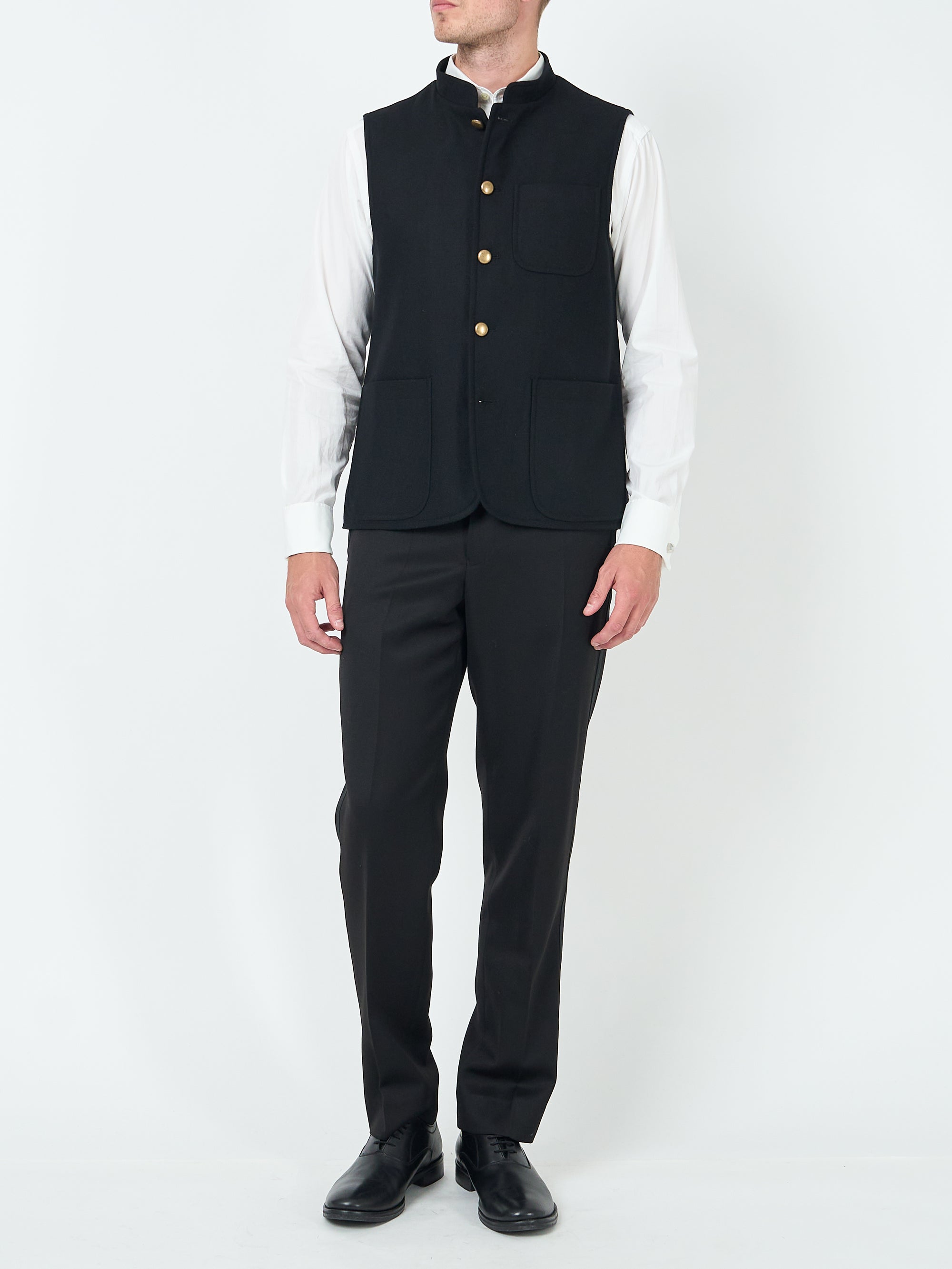 Black Seaton Cashmere Wool Wiltshire Gilet