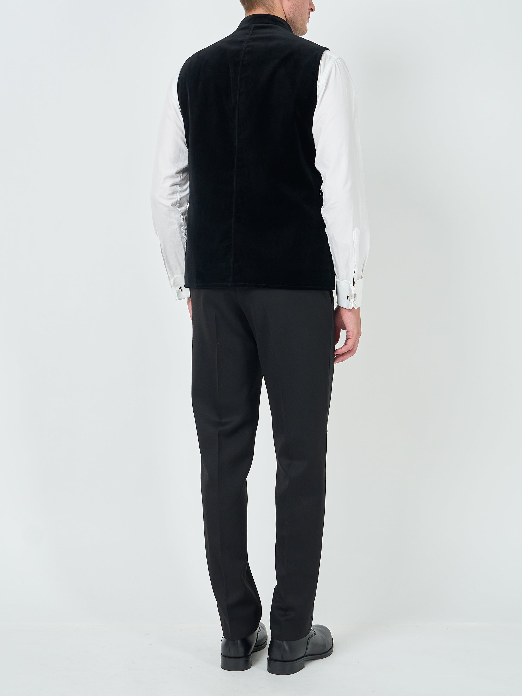 Black Velvet Cotton Wiltshire Gilet