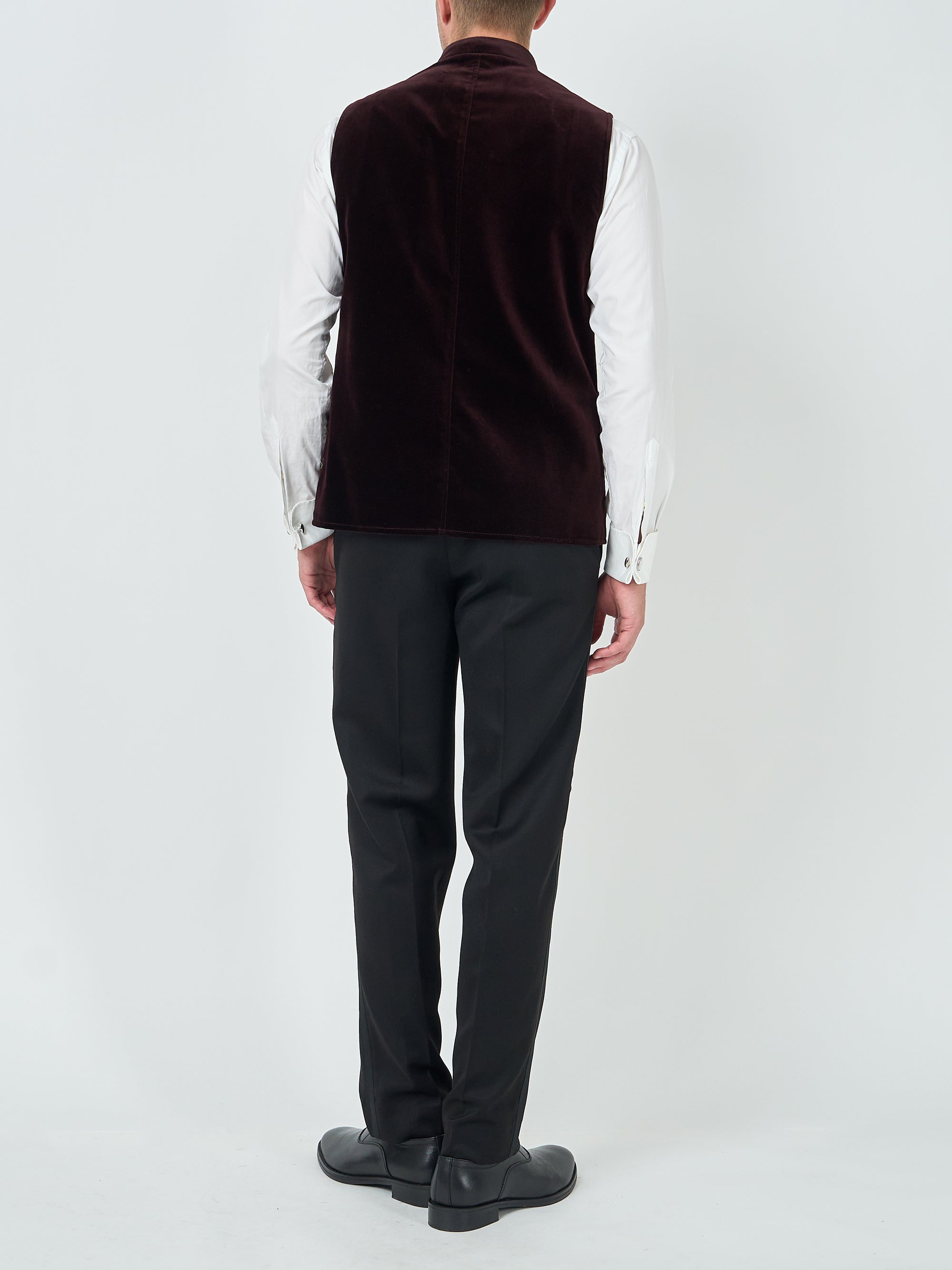 Claret Velvet Cotton Wiltshire Gilet