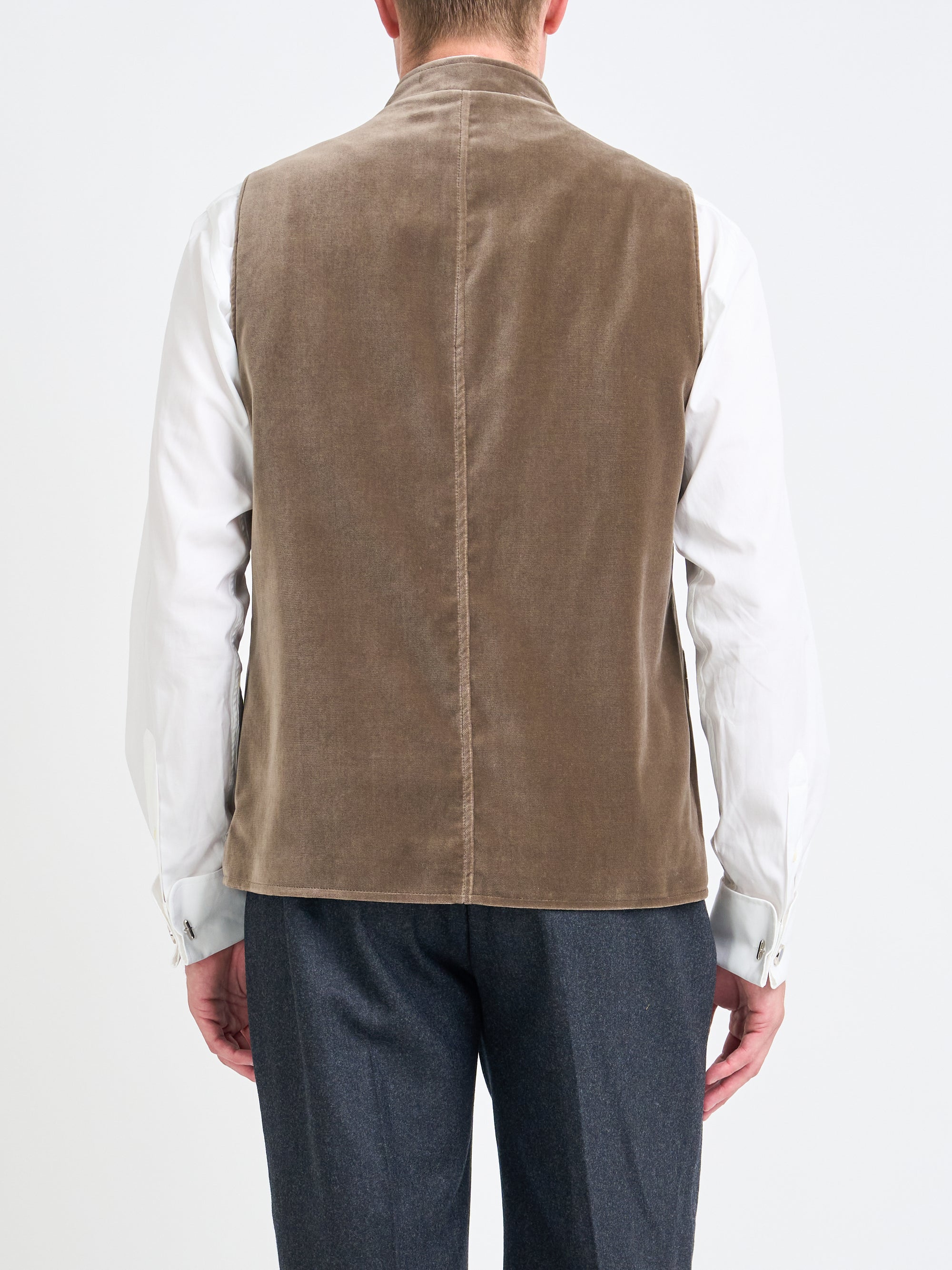Fawn Velvet Cotton Wiltshire Gilet