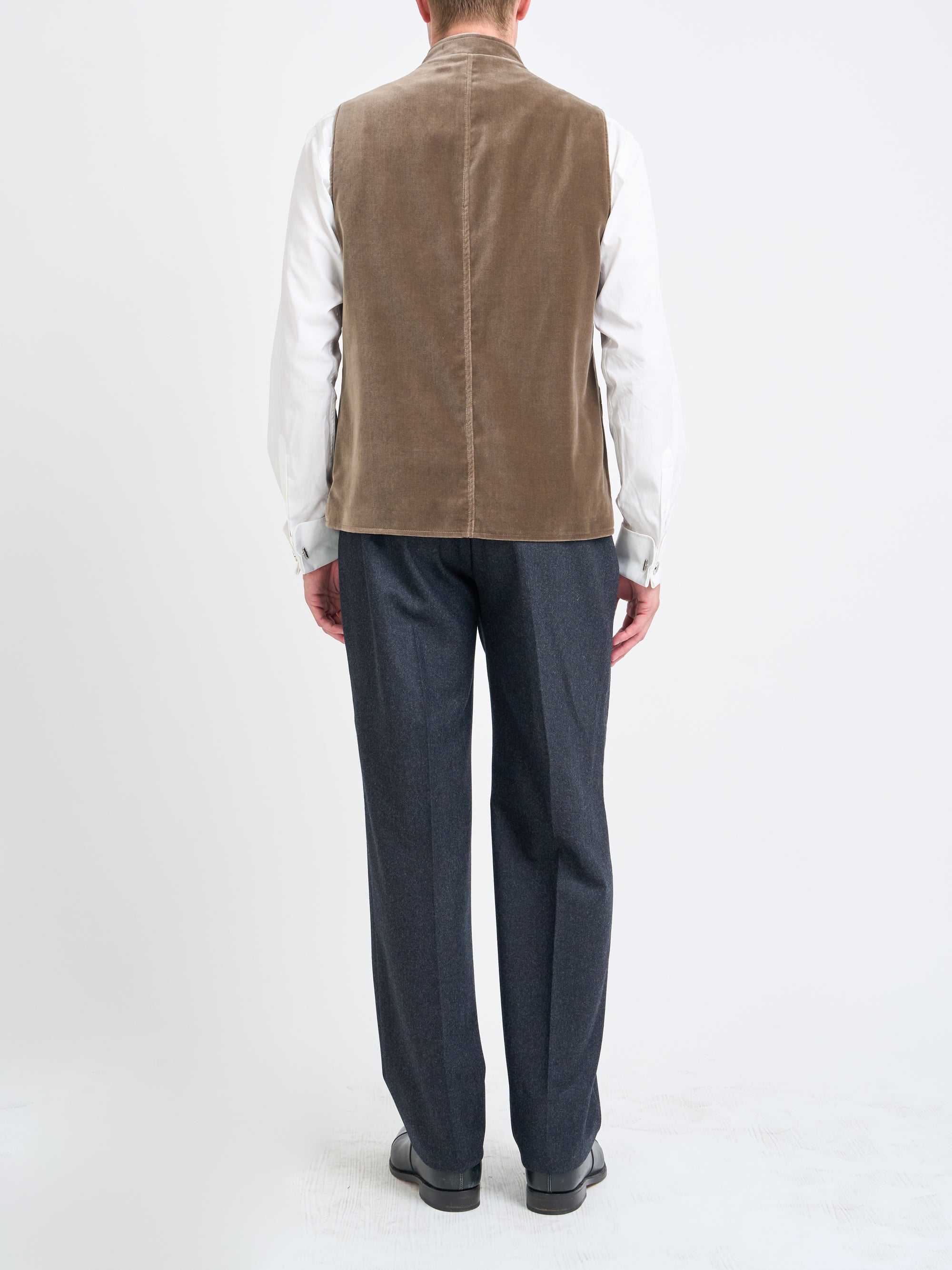 Fawn Velvet Cotton Wiltshire Gilet