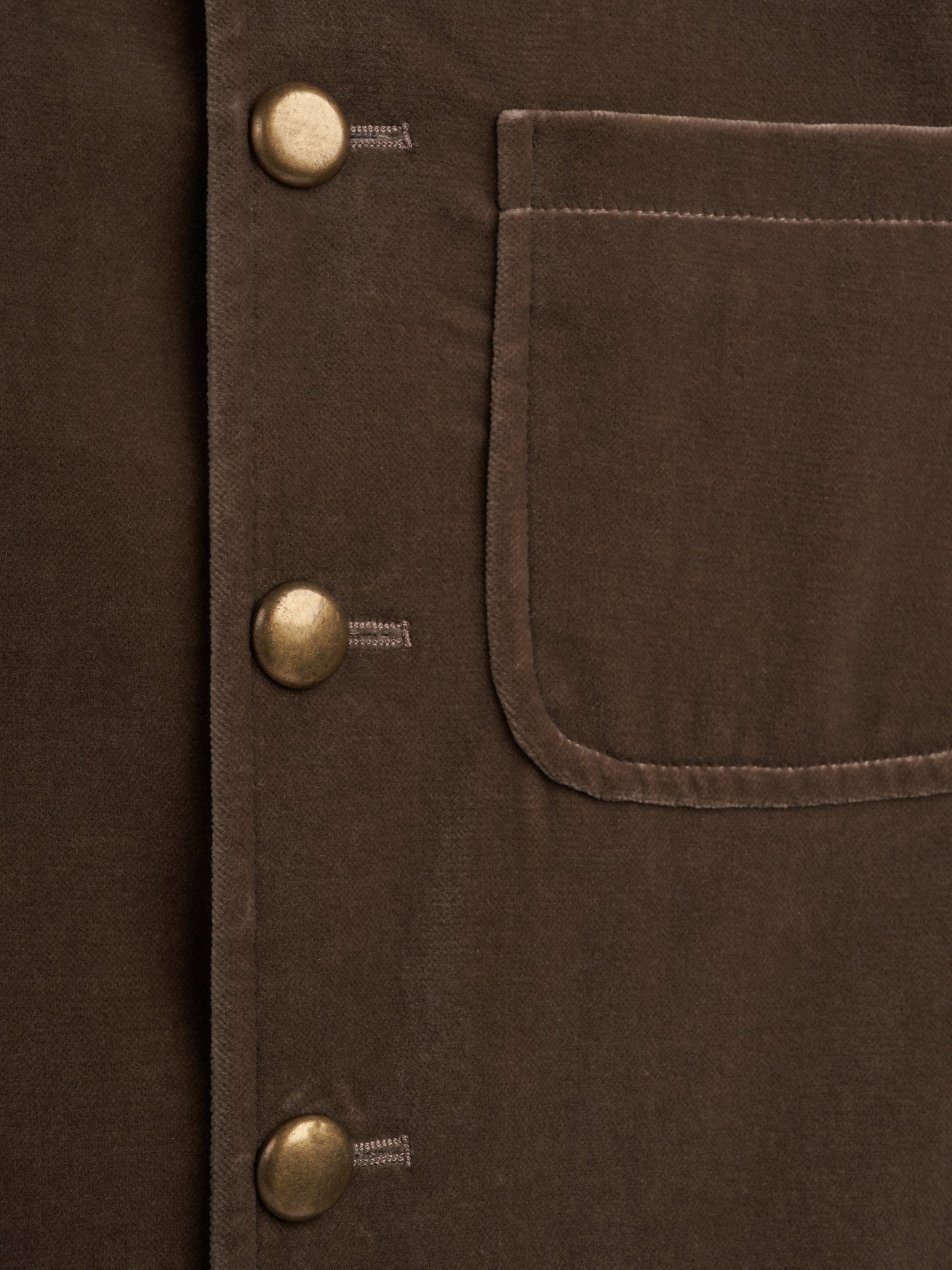 Fawn Velvet Cotton Wiltshire Gilet