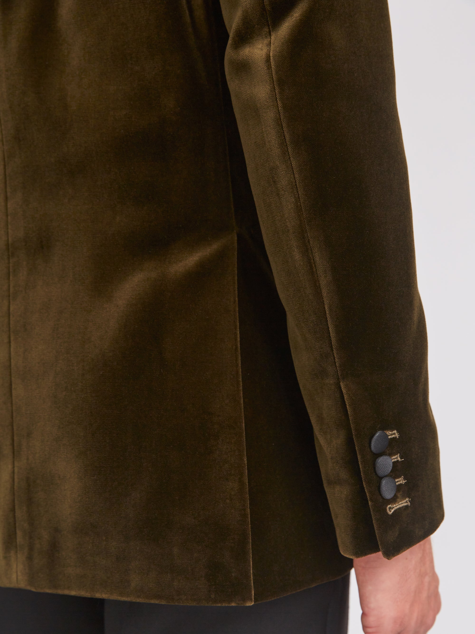 Olive Velvet Cotton Chaucer Jacket