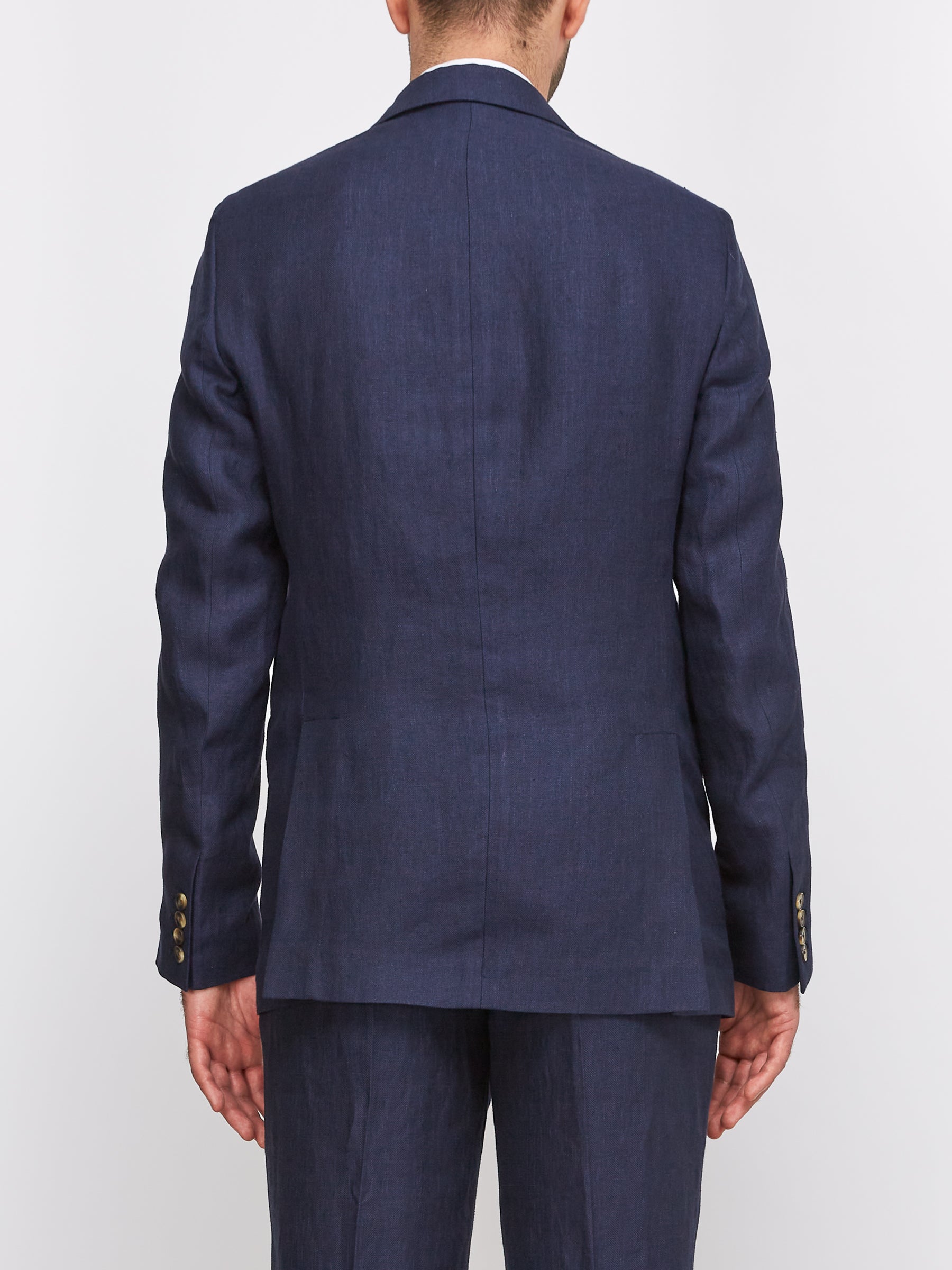 Navy Ethan Herringbone Ebury Jacket