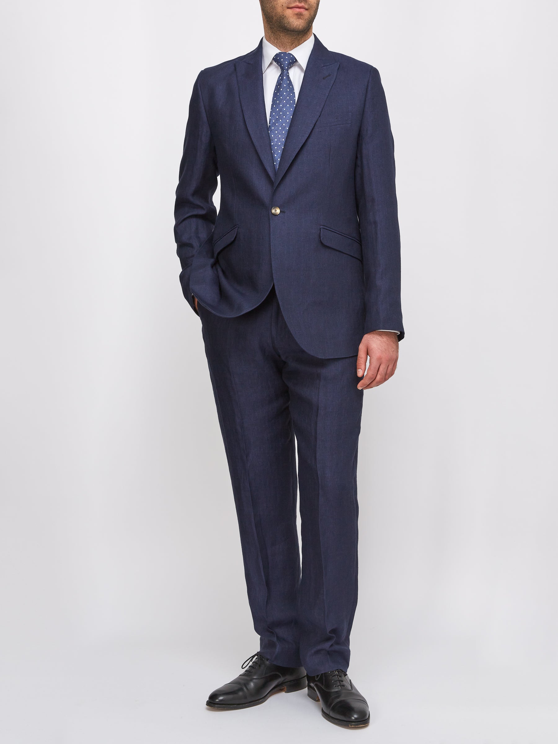 Navy Ethan Herringbone Ebury Jacket