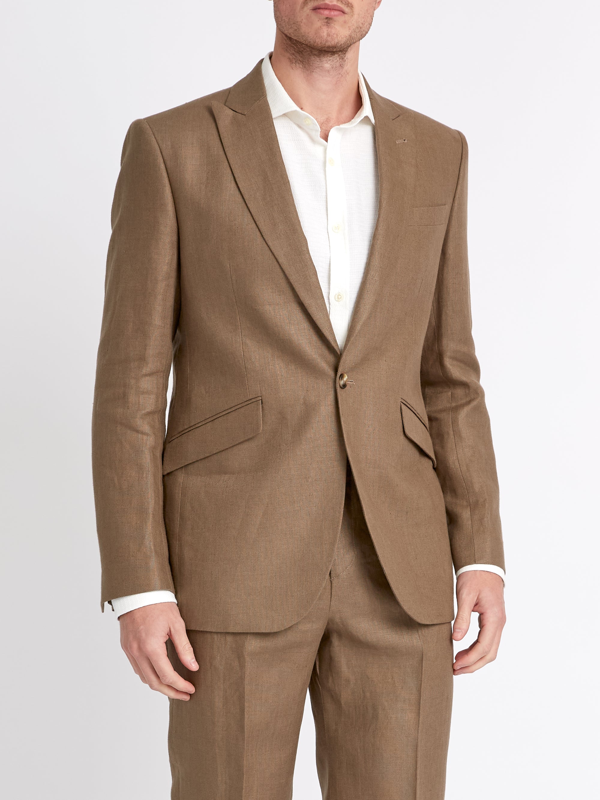 Taupe Evering Linen Ebury Jacket