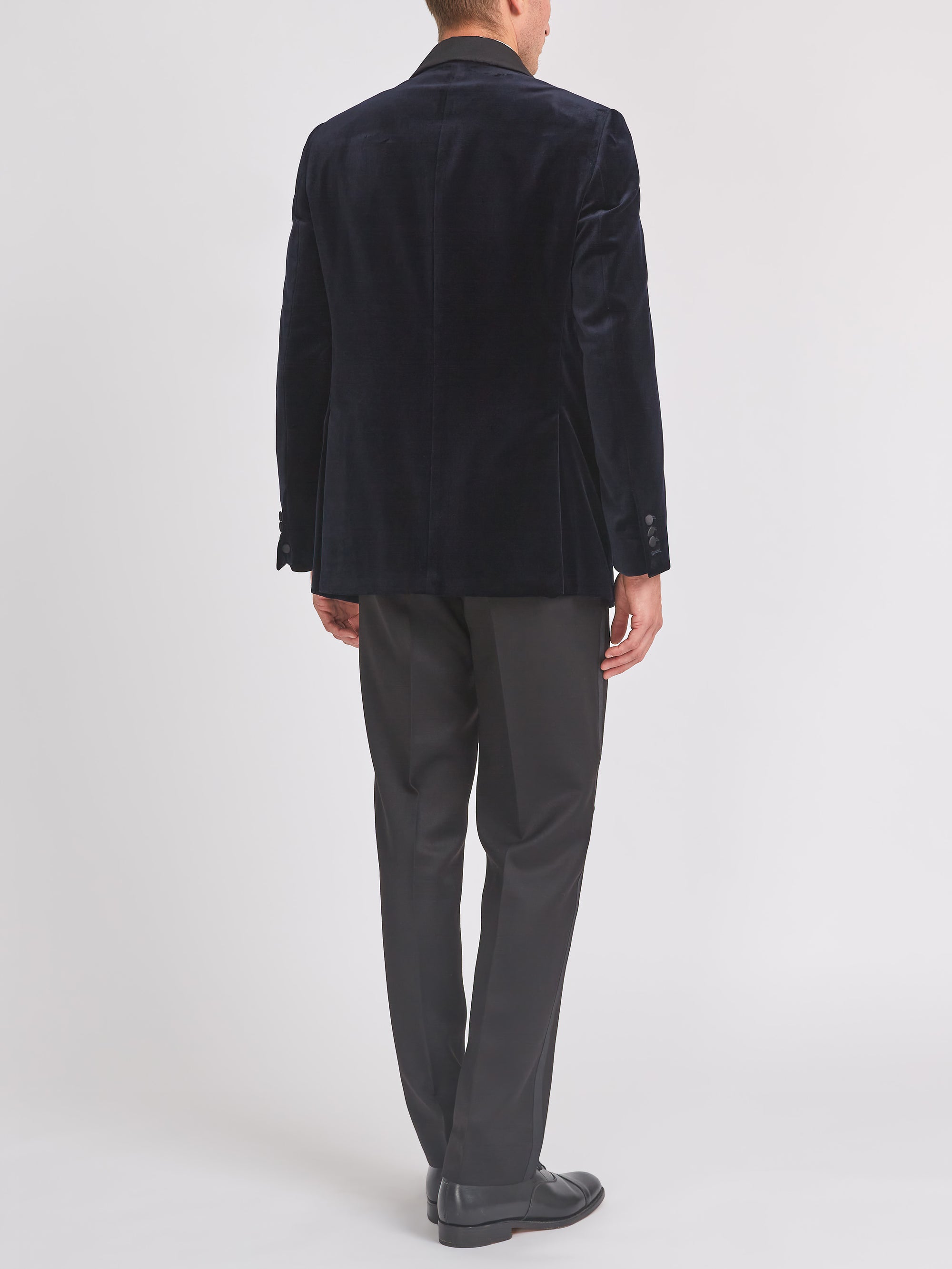 Navy Velvet Shawl Lapel Dinner Jacket