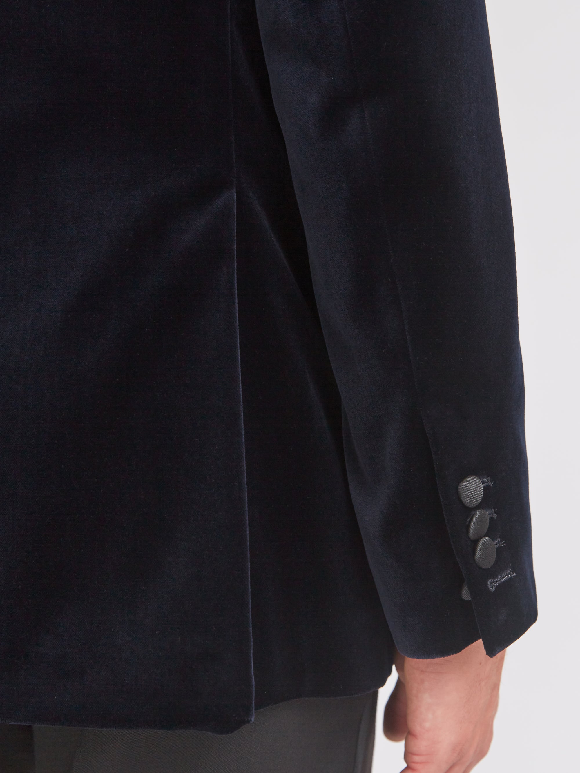 Navy Velvet Shawl Lapel Dinner Jacket