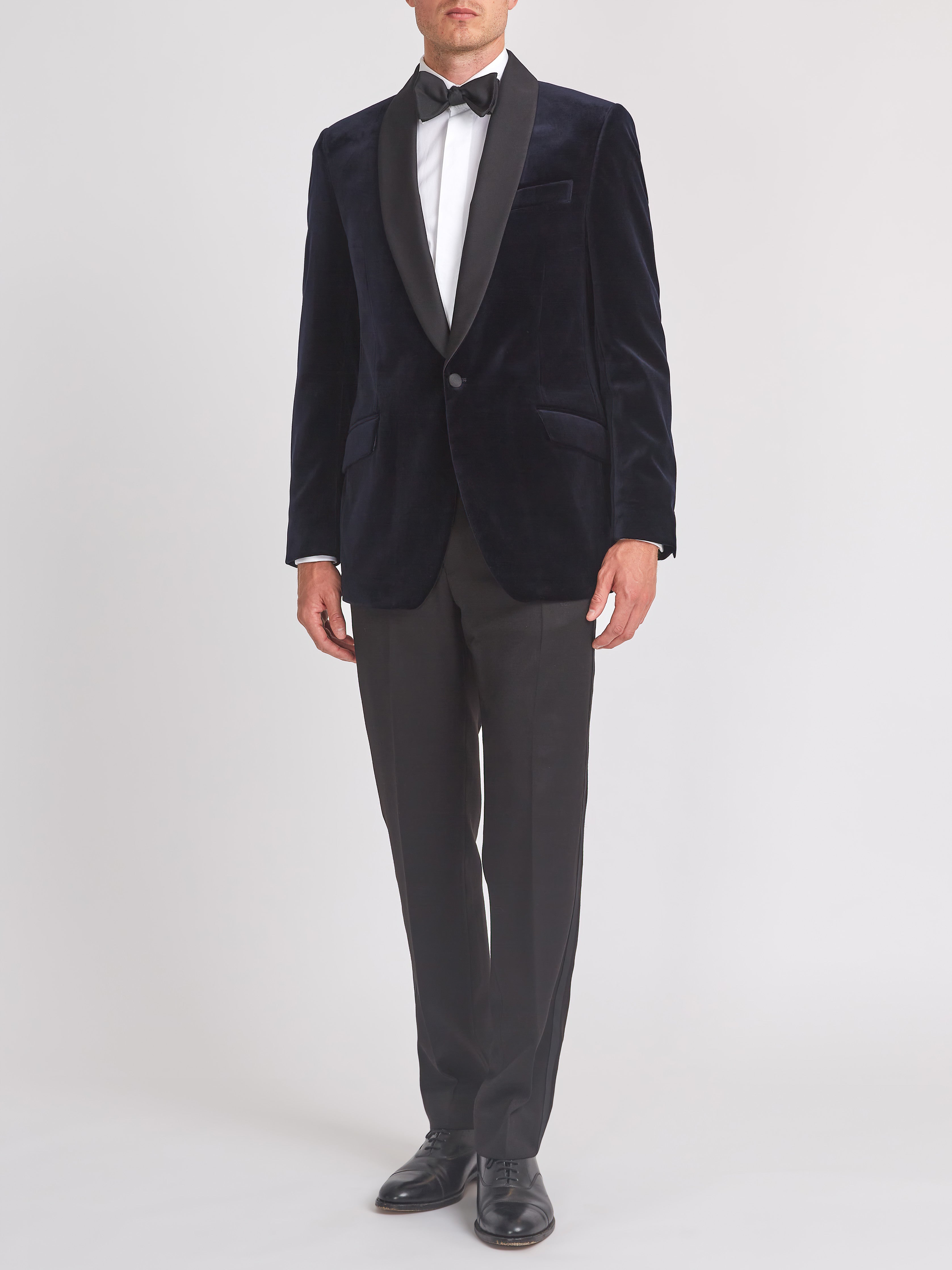 Navy Velvet Shawl Lapel Dinner Jacket – Favourbrook