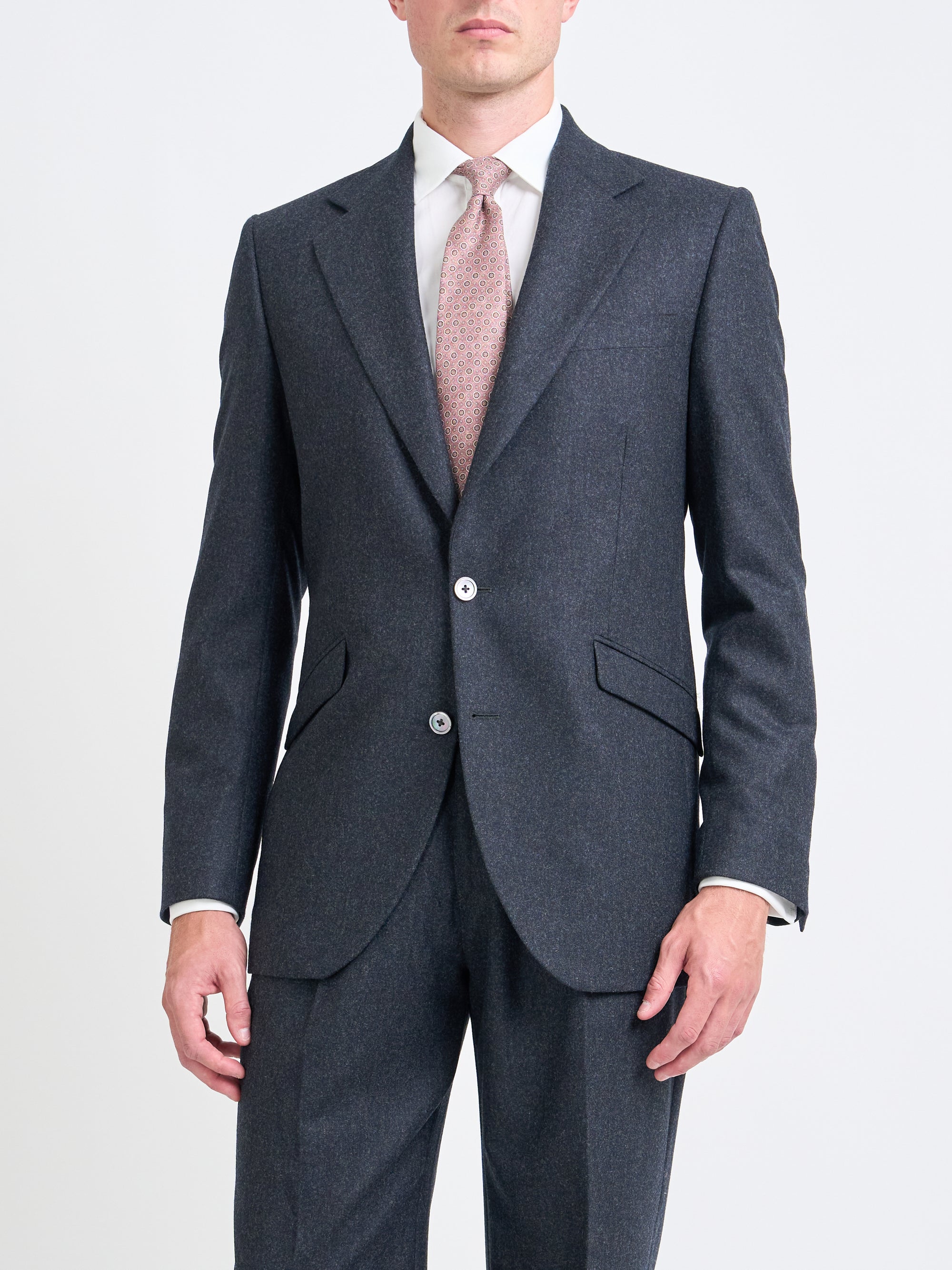 Grey Dunster Flannel Wool Cooper Jacket