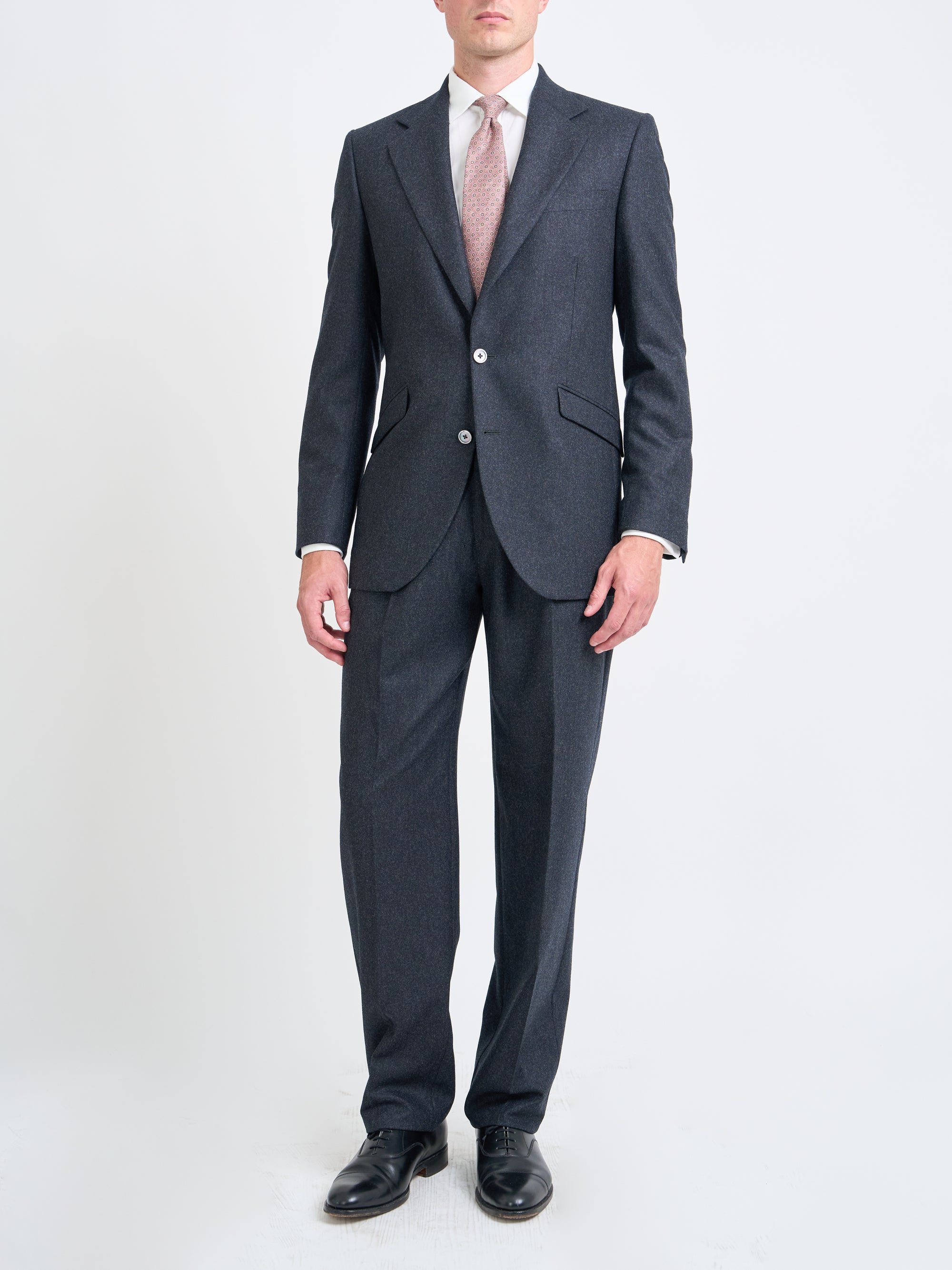 Grey Dunster Flannel Wool Cooper Jacket