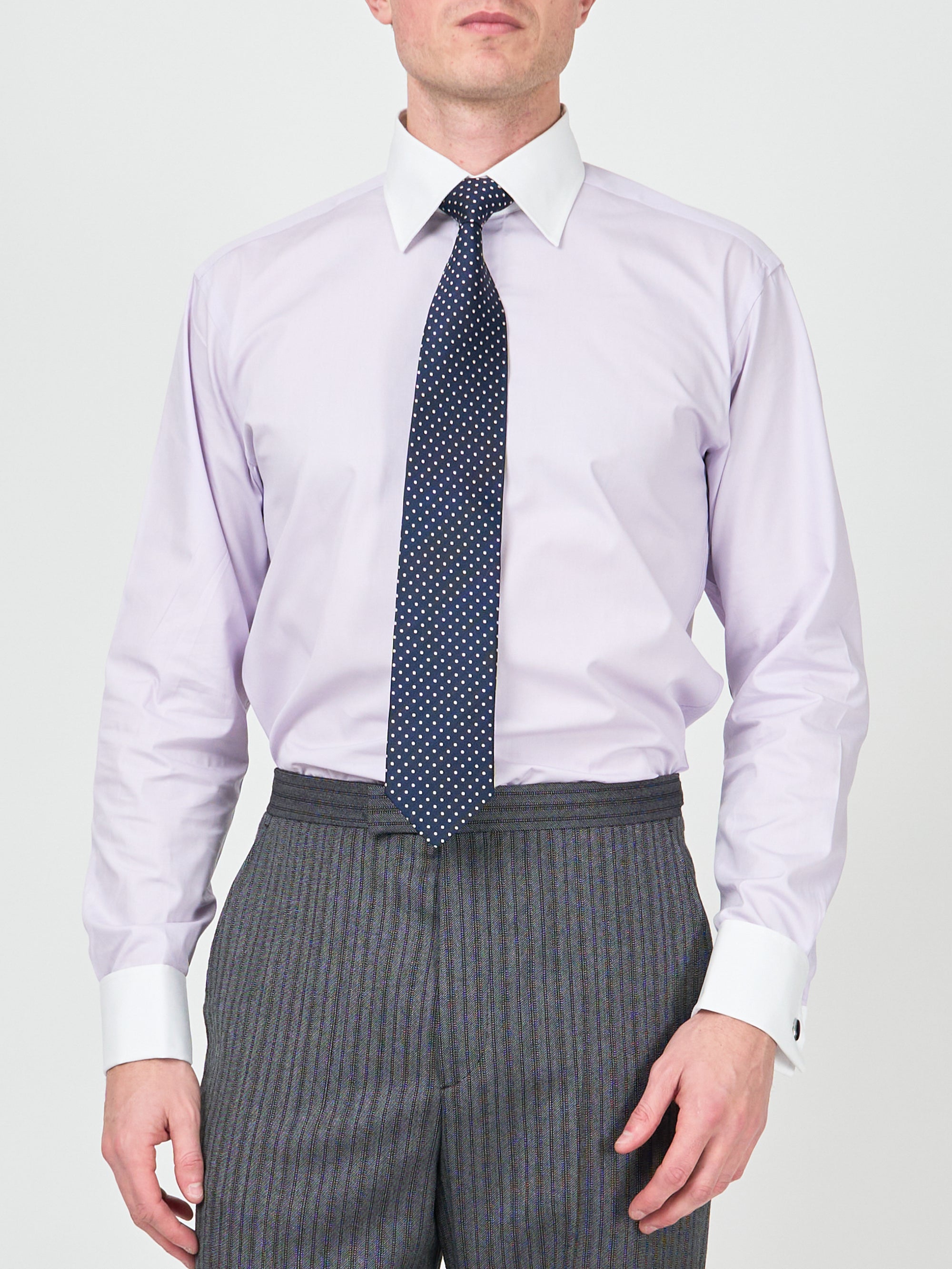 Lilac/White Steed Cotton Gatsby Shirt
