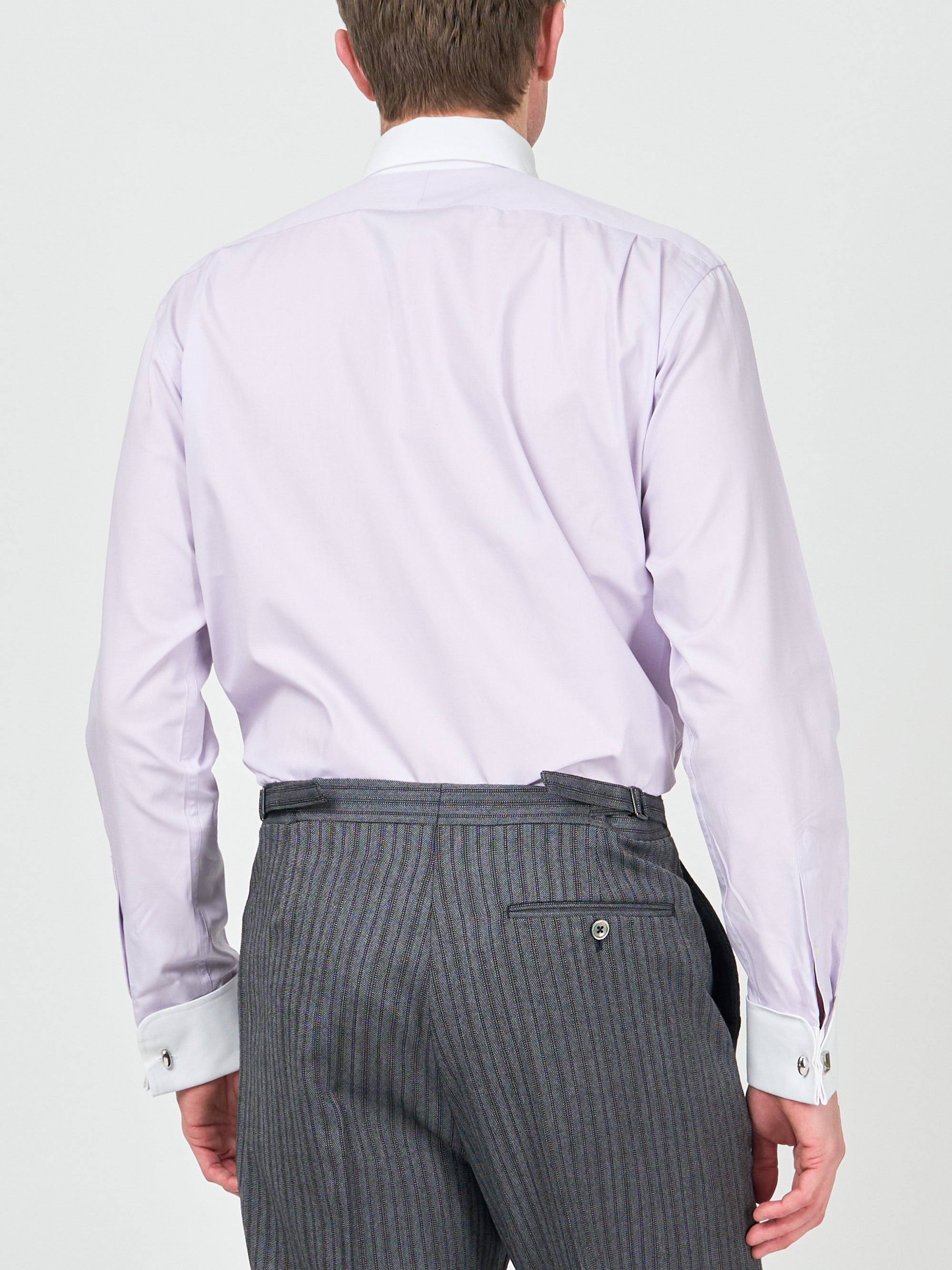 Lilac/White Steed Cotton Gatsby Shirt