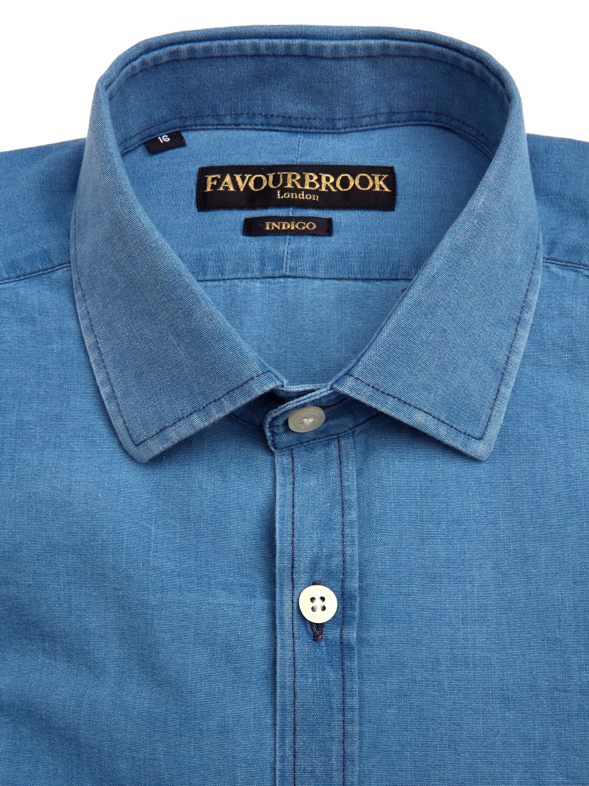 Light Indigo Rockwell Cotton Burligton Shirt