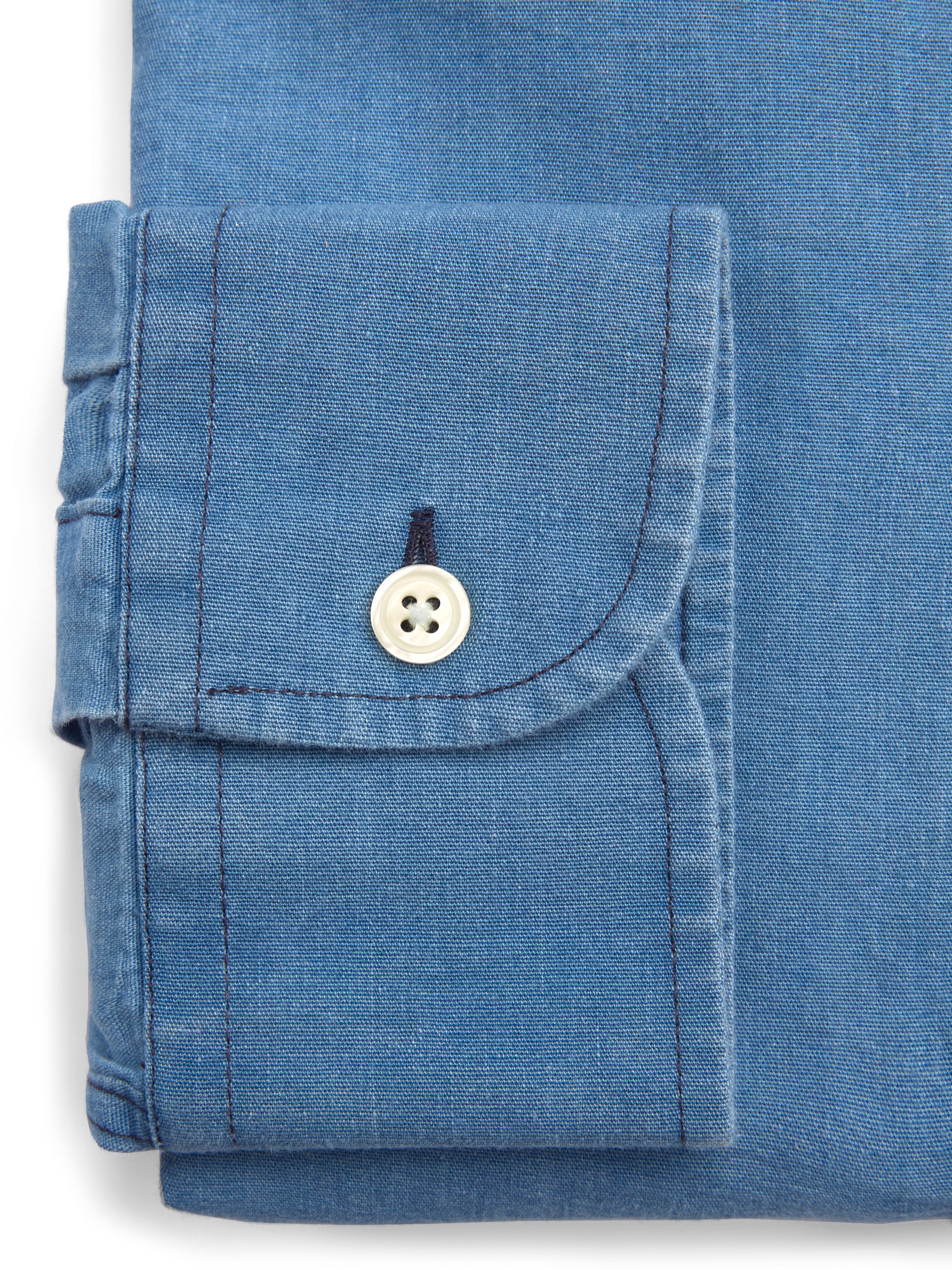 Light Indigo Rockwell Cotton Burligton Shirt