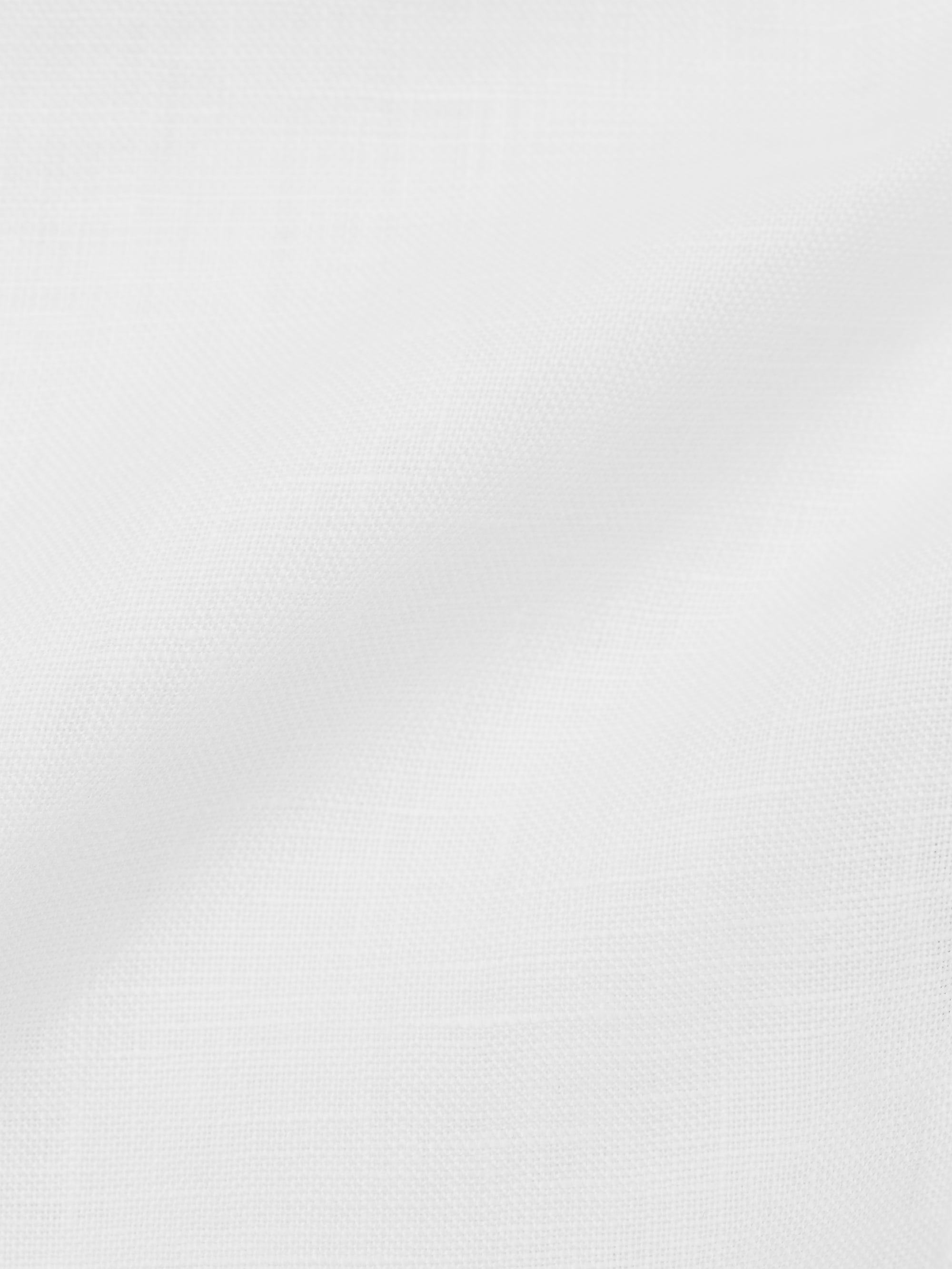 White Bridford Linen Cutaway Collar Shirt