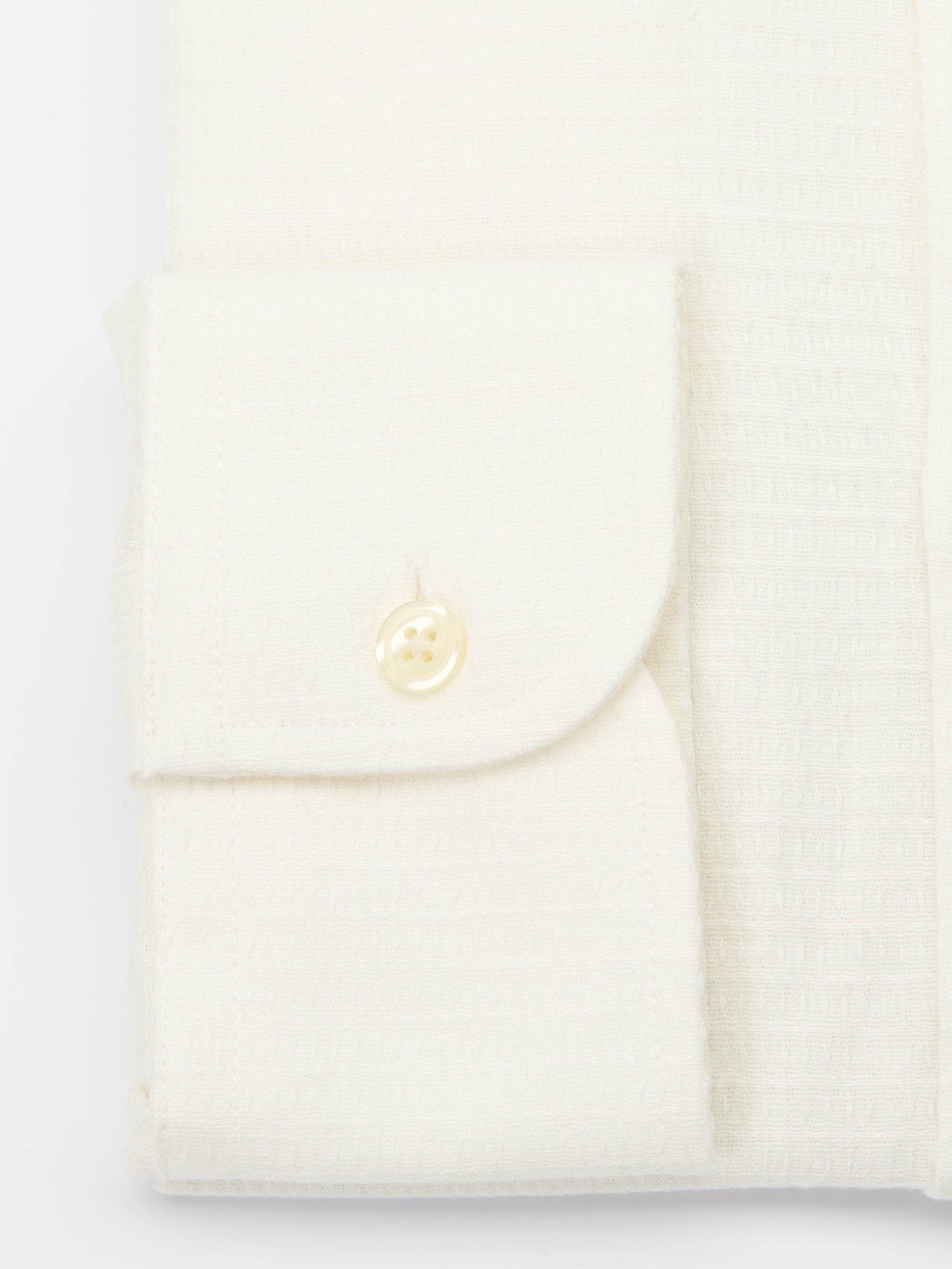 Cream Haston Cutaway Collar Shirt