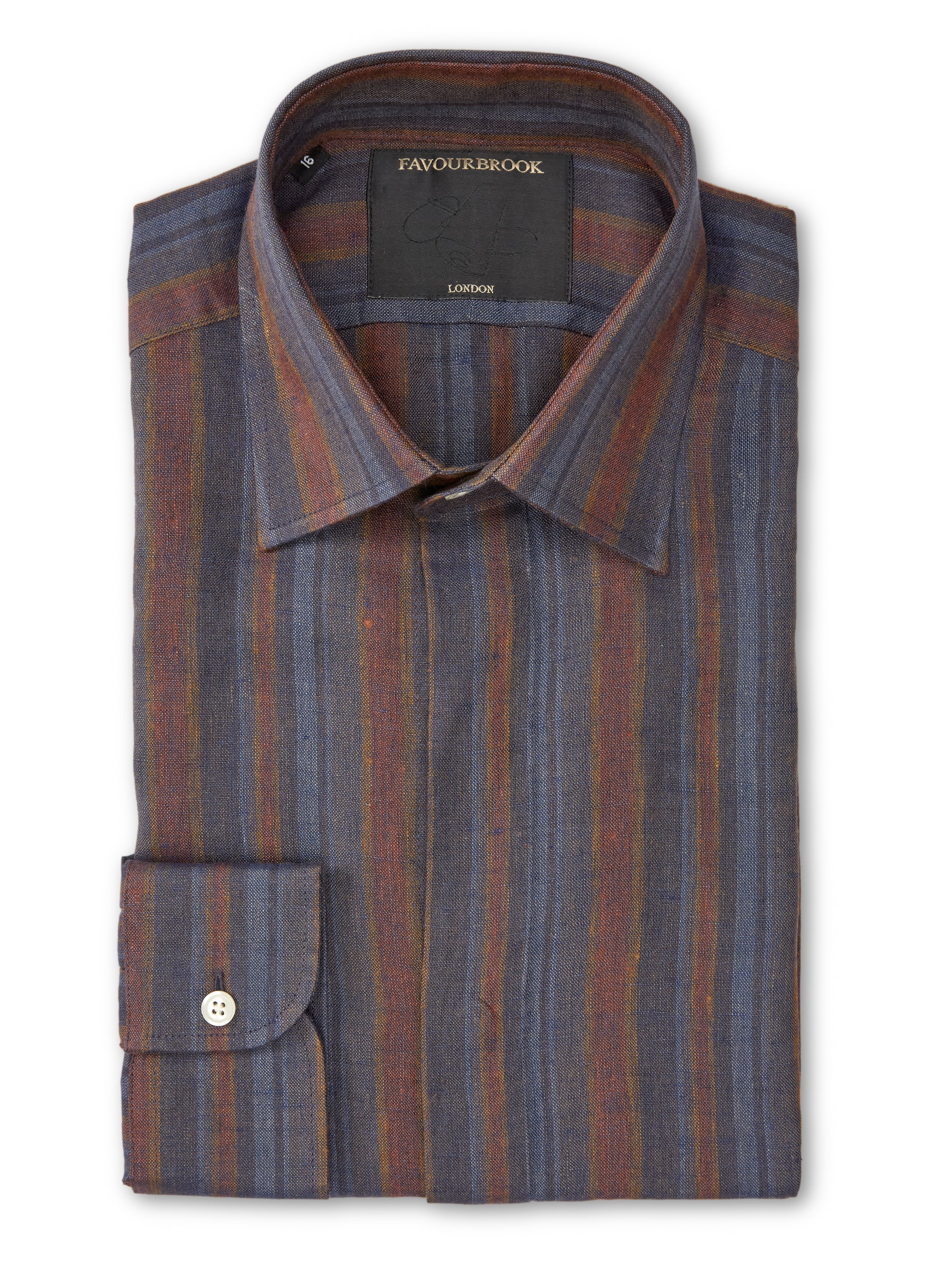 Blue Multi Perran Linen Ivy Shirt