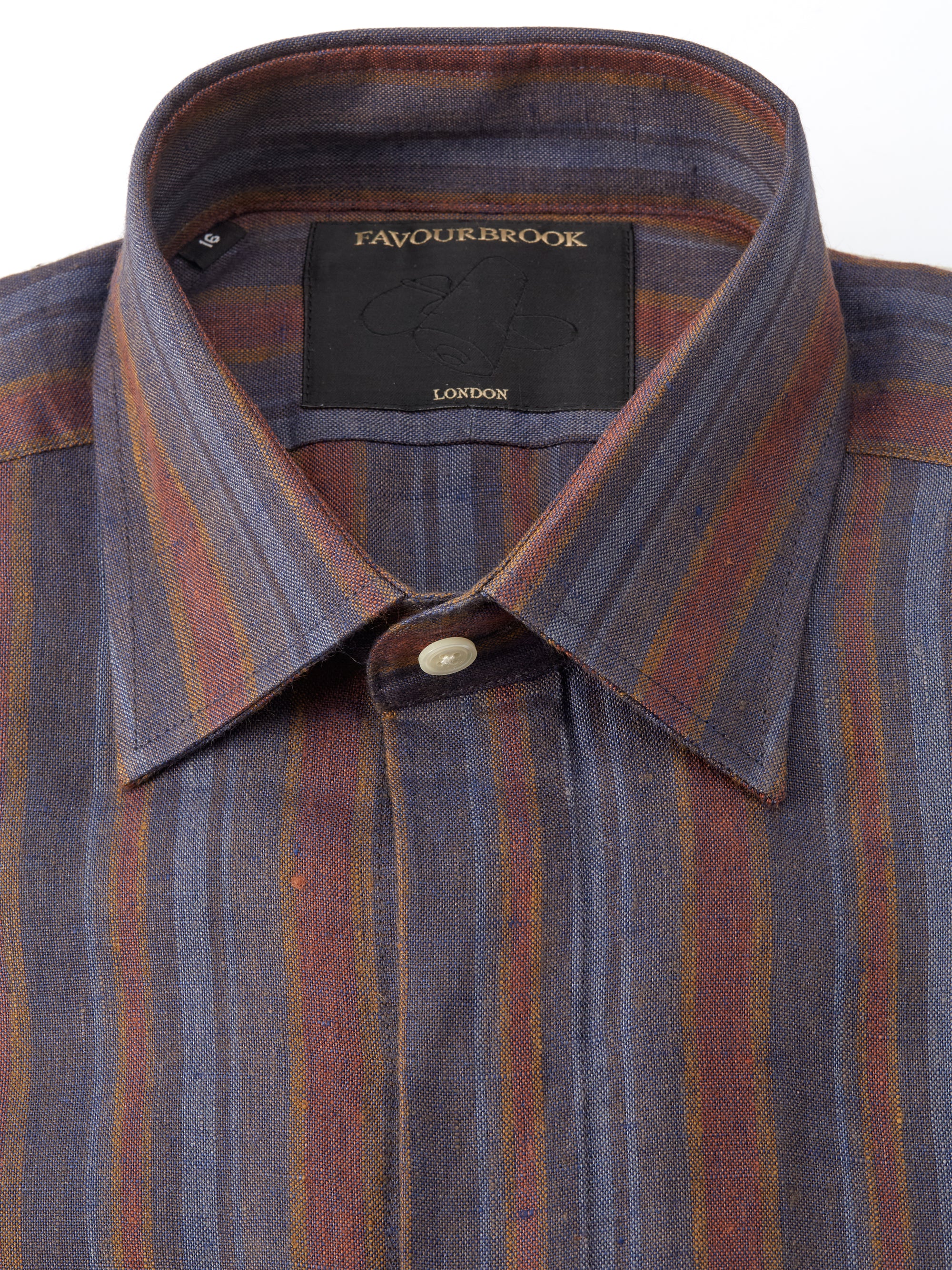 Blue Multi Perran Linen Ivy Shirt