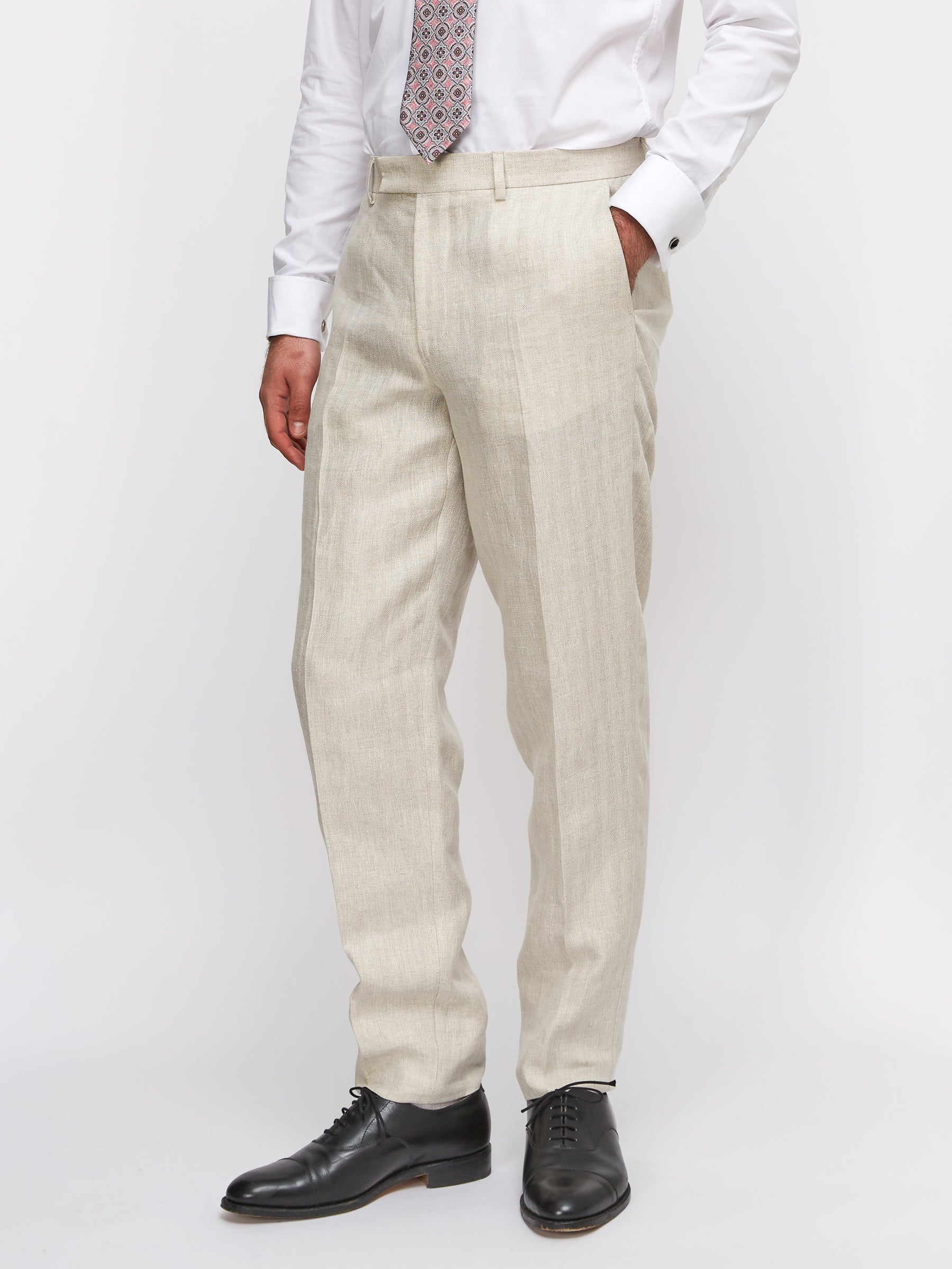 Oatmeal on sale linen pants