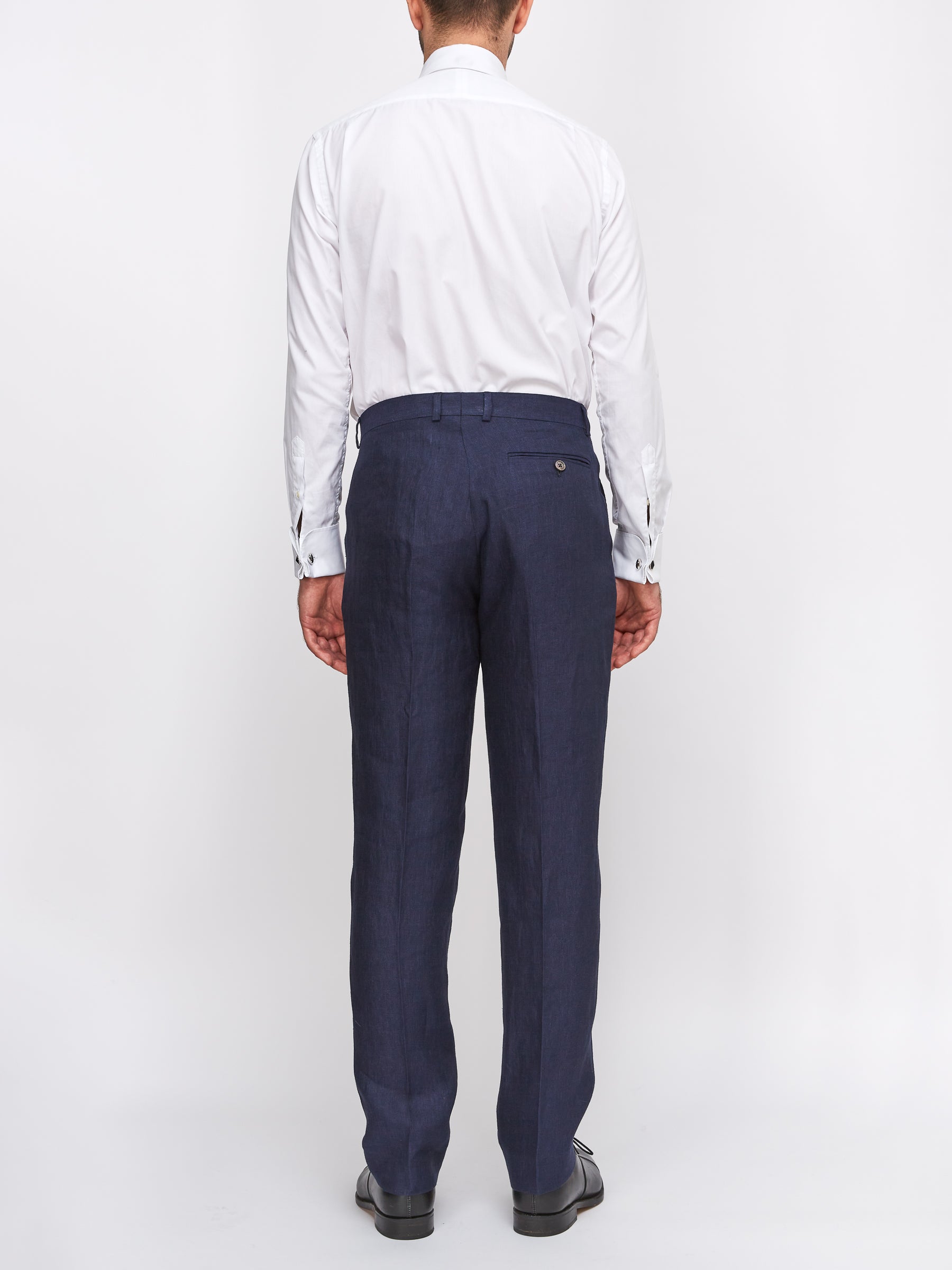 Navy Ethan Herringbone Windsor Trousers