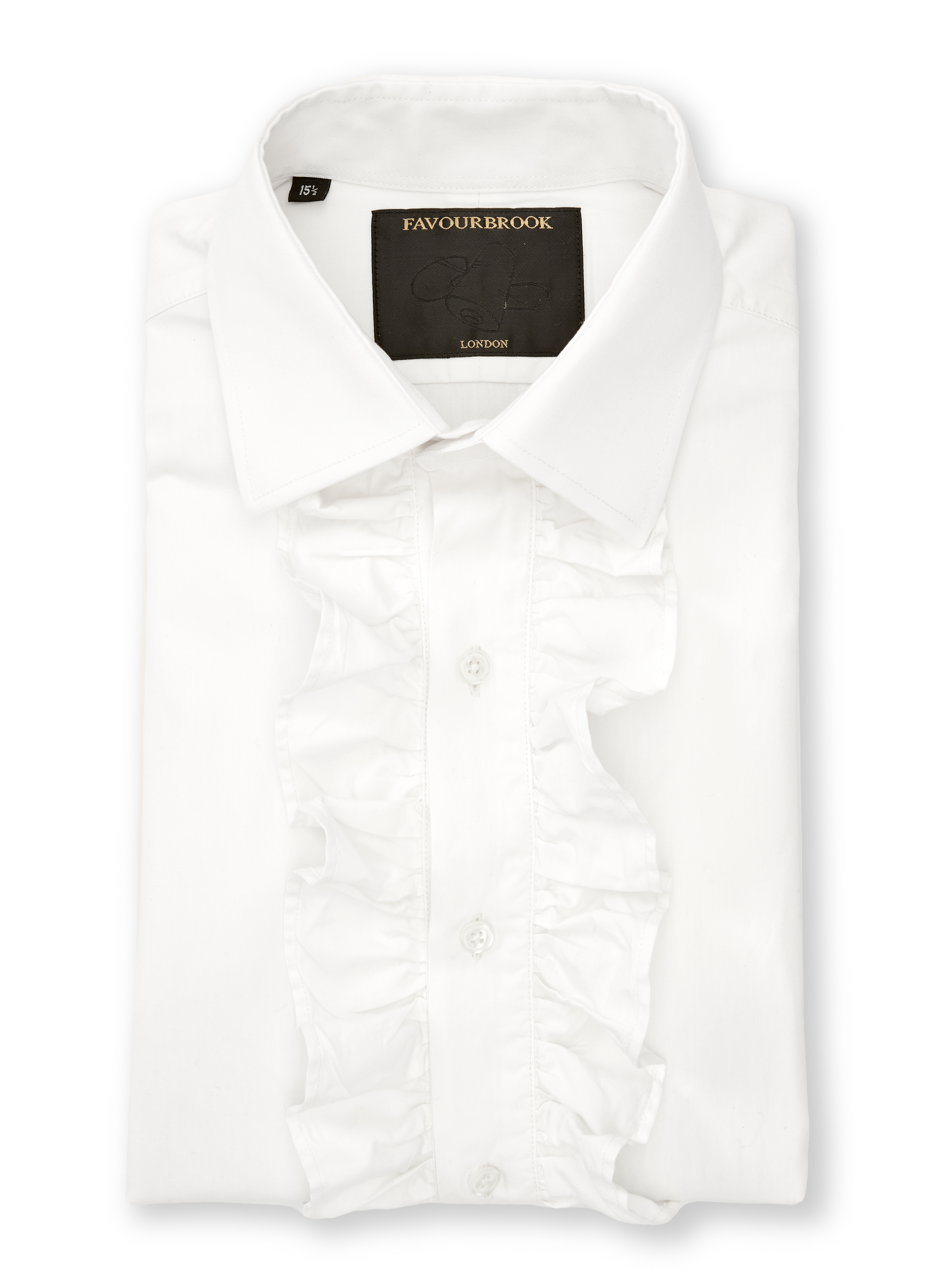 Ivory Poplin Cotton Large Frill Shirt – Favourbrook