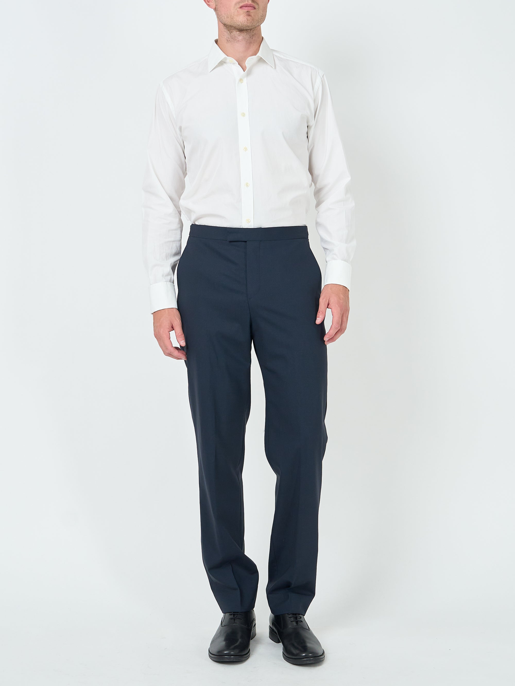 Navy Dalton Wool Dress Trouser