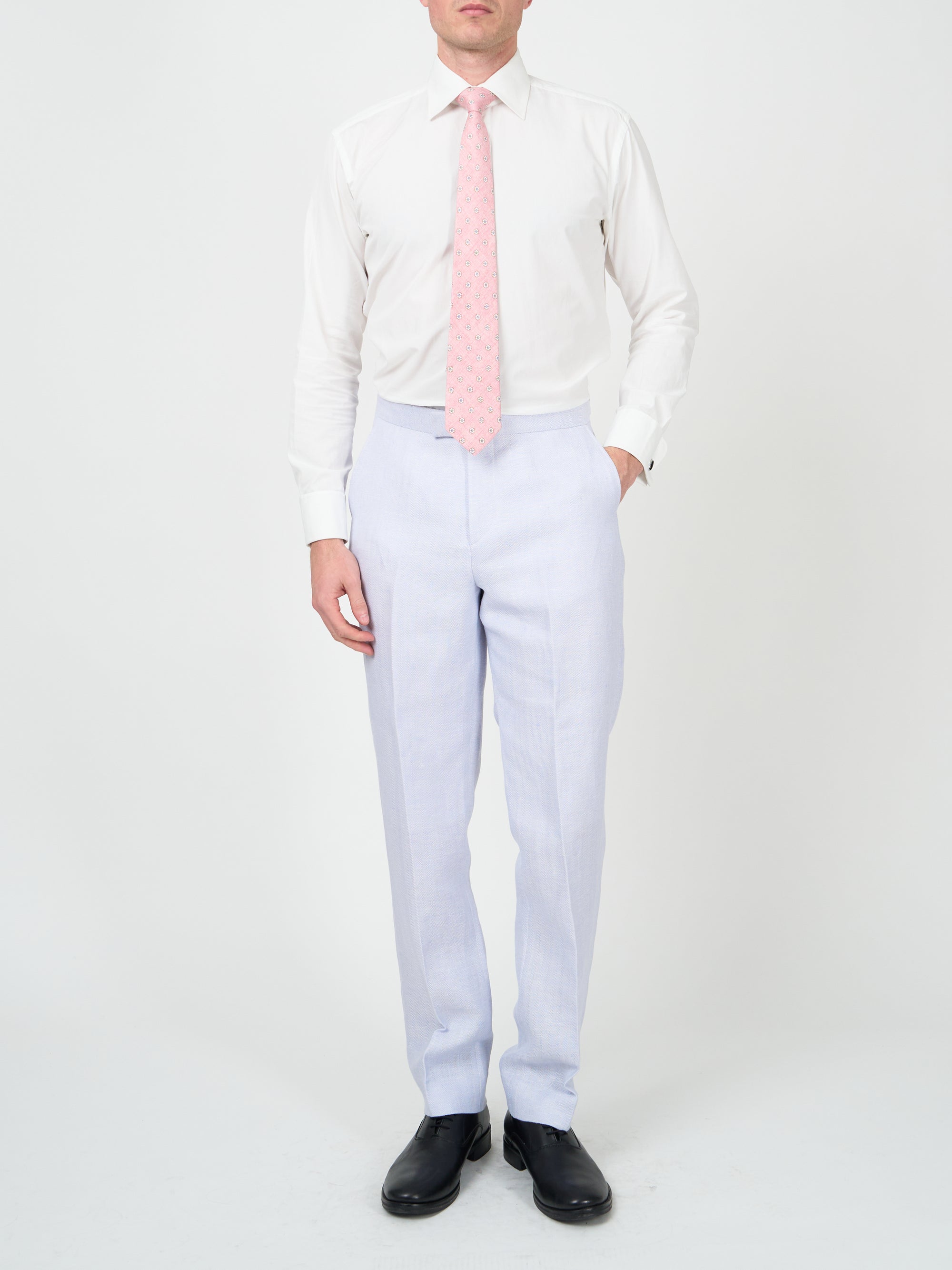 Sky Blue Randwick Linen Dress Trouser