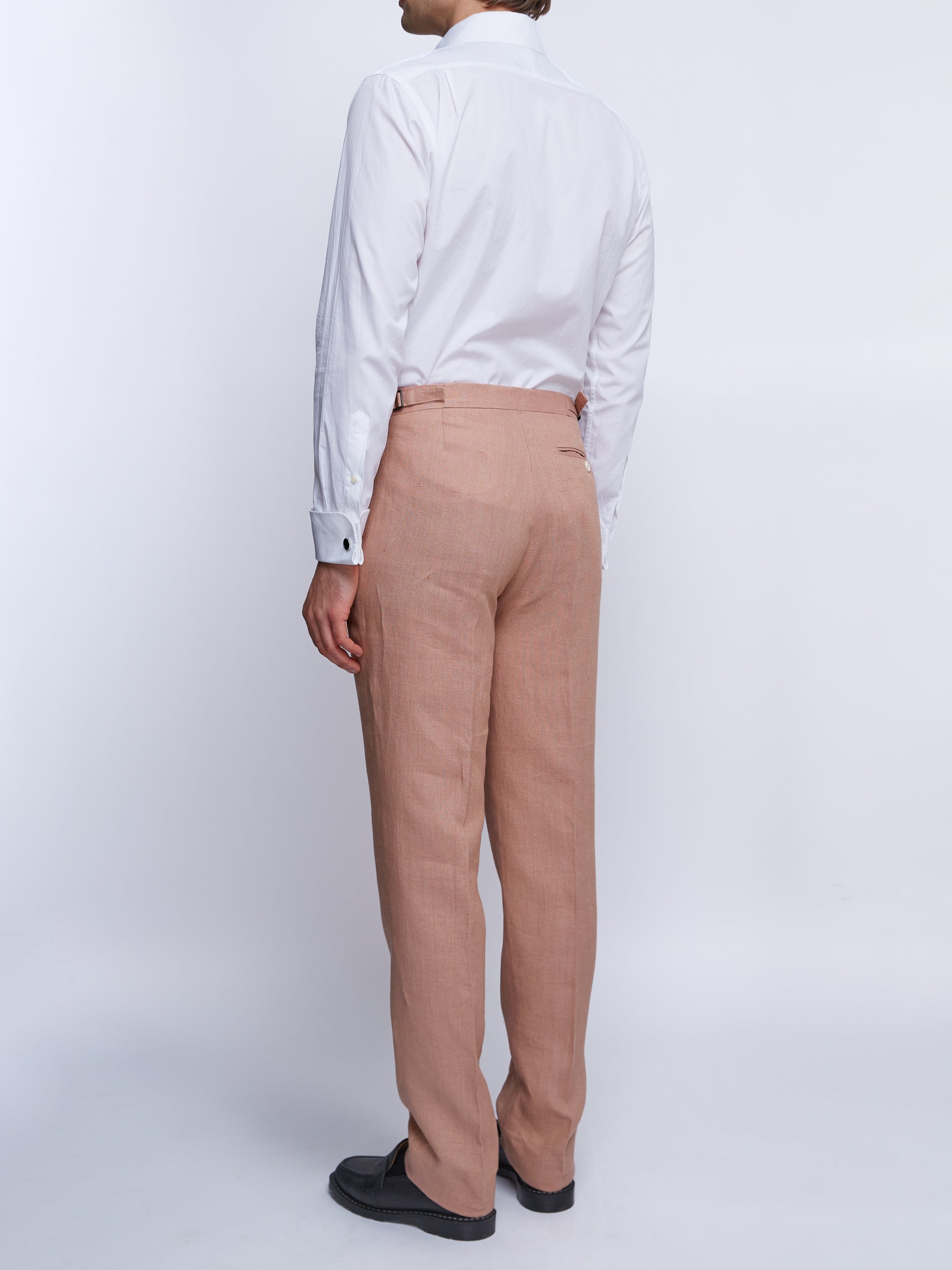 Pink Sidmouth Linen Dress Trouser