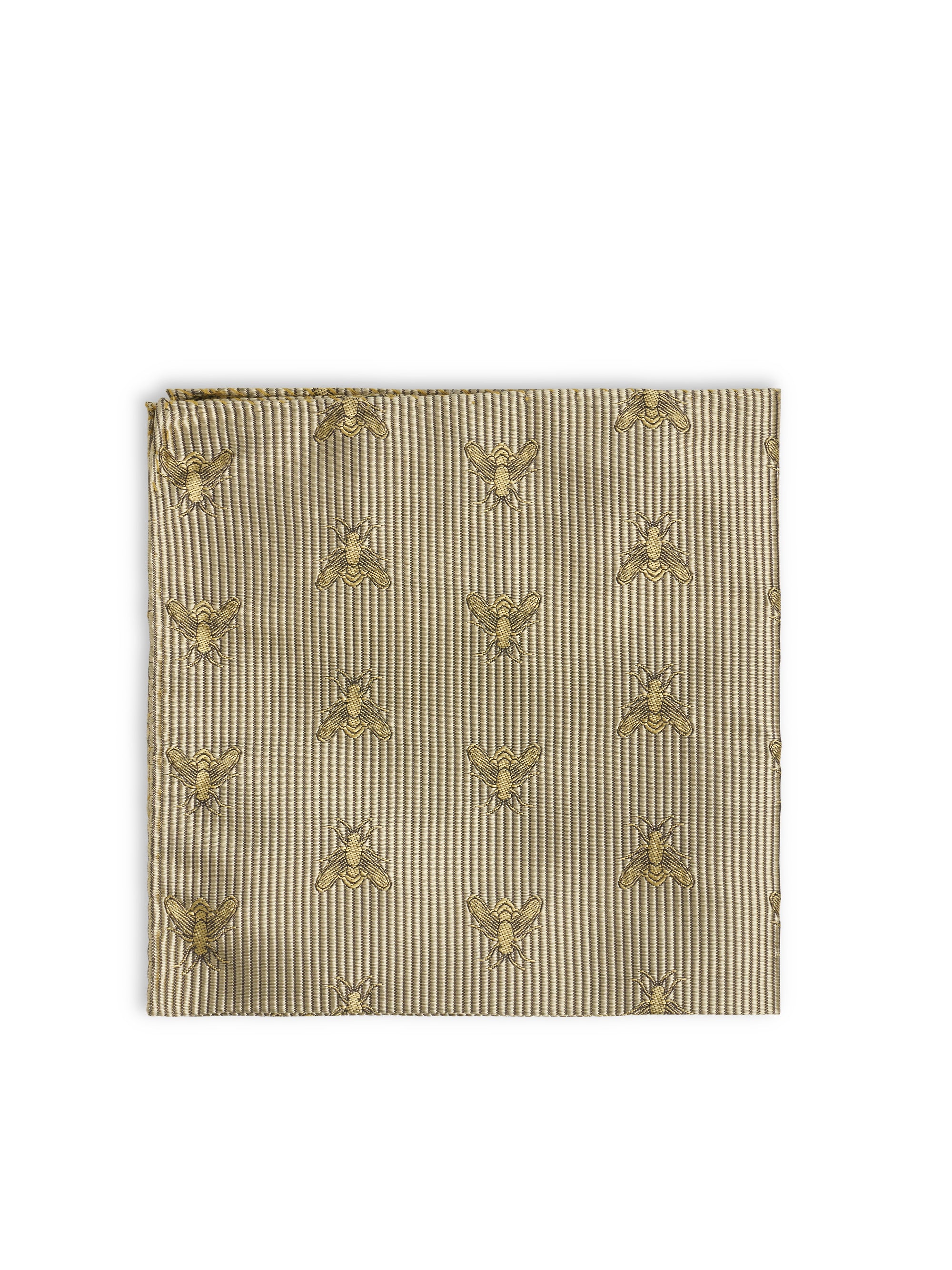 Gold Bees Silk Pocket Squares
