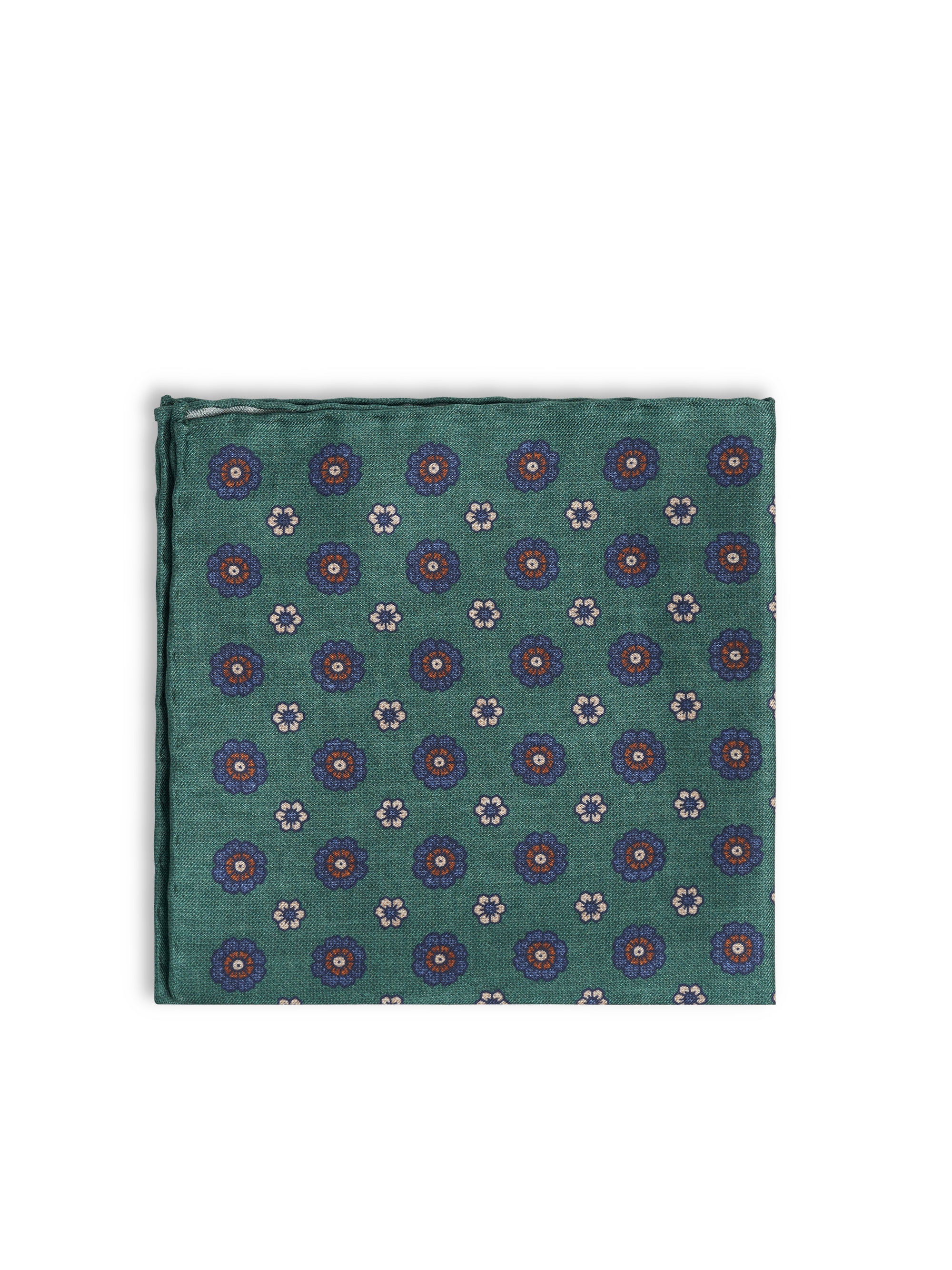 Green Chartwell Silk Pocket Square