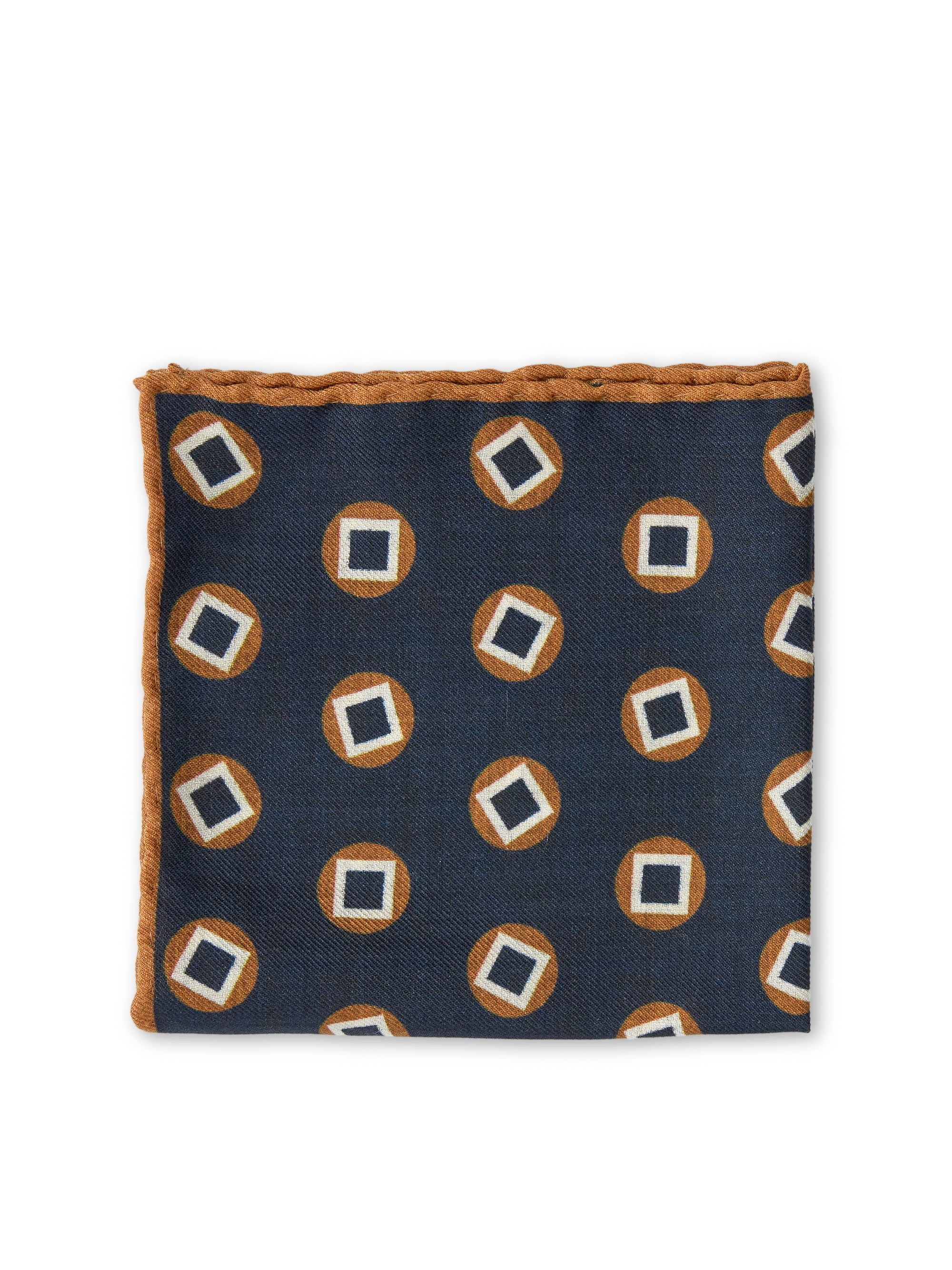 Navy Clivedon Silk Pocket Square