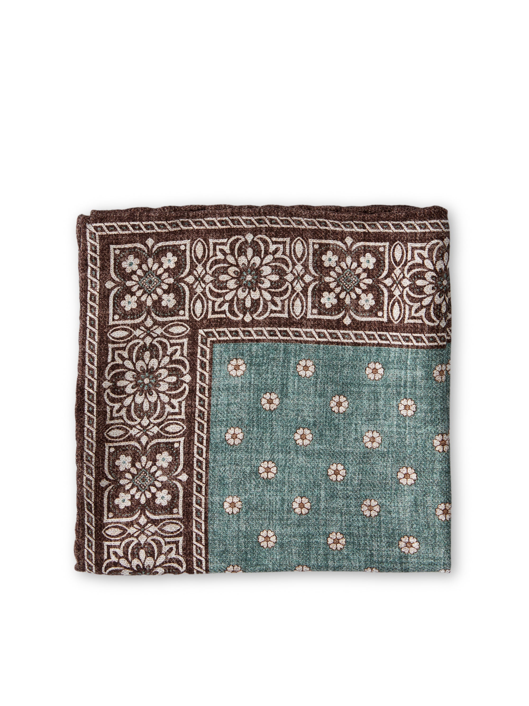 Green Osterley Silk Pocket Square
