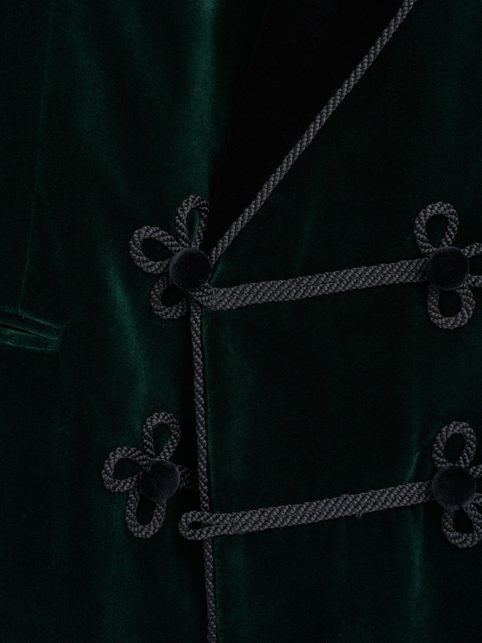 Racing Green Velvet Double Breasted Smoking Jacket