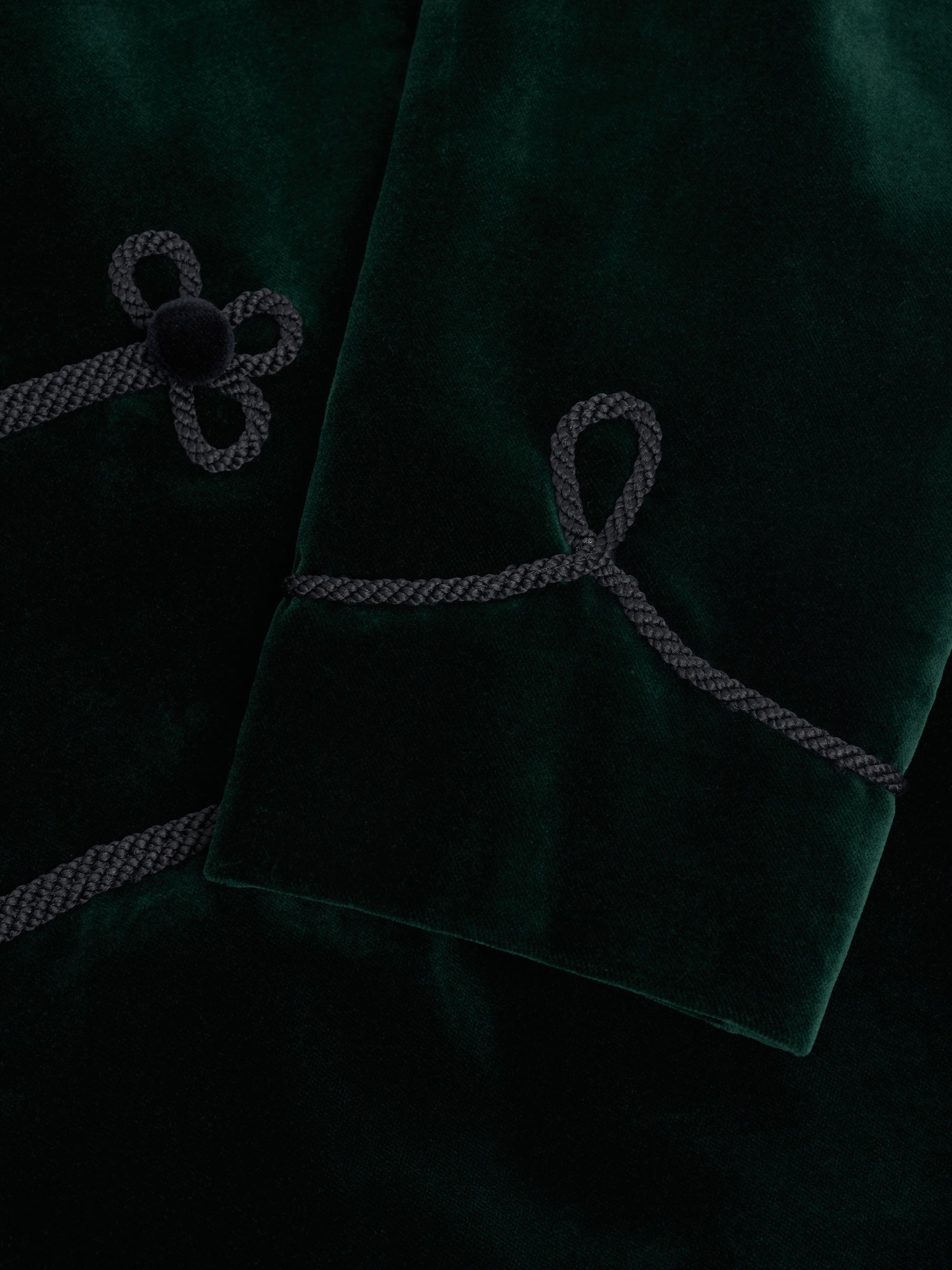 Racing Green Velvet Double Breasted Smoking Jacket
